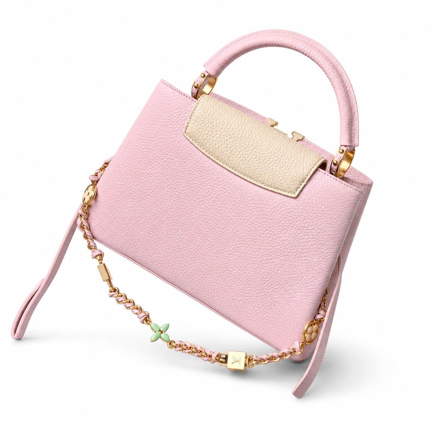 Louis Vuitton Capucines Medium Leather Pink Handbag