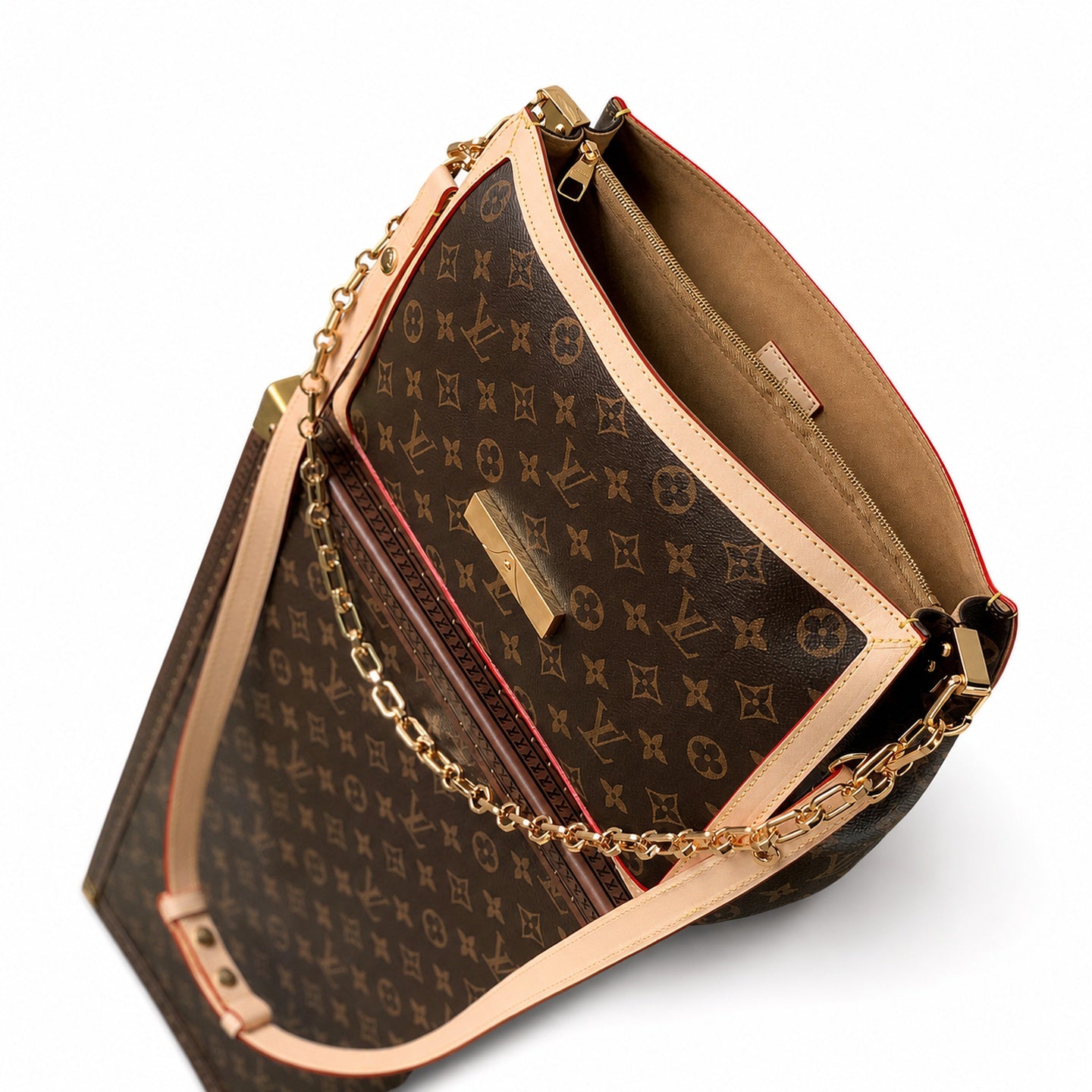 Louis Vuitton Dauphine Large Canvas Leather Handbag