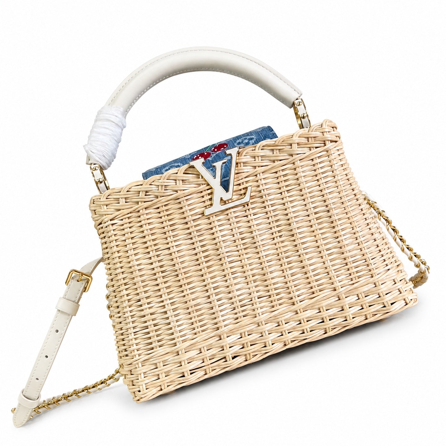 Louis Vuitton Capucines Takashi Murakami Small White Handbag