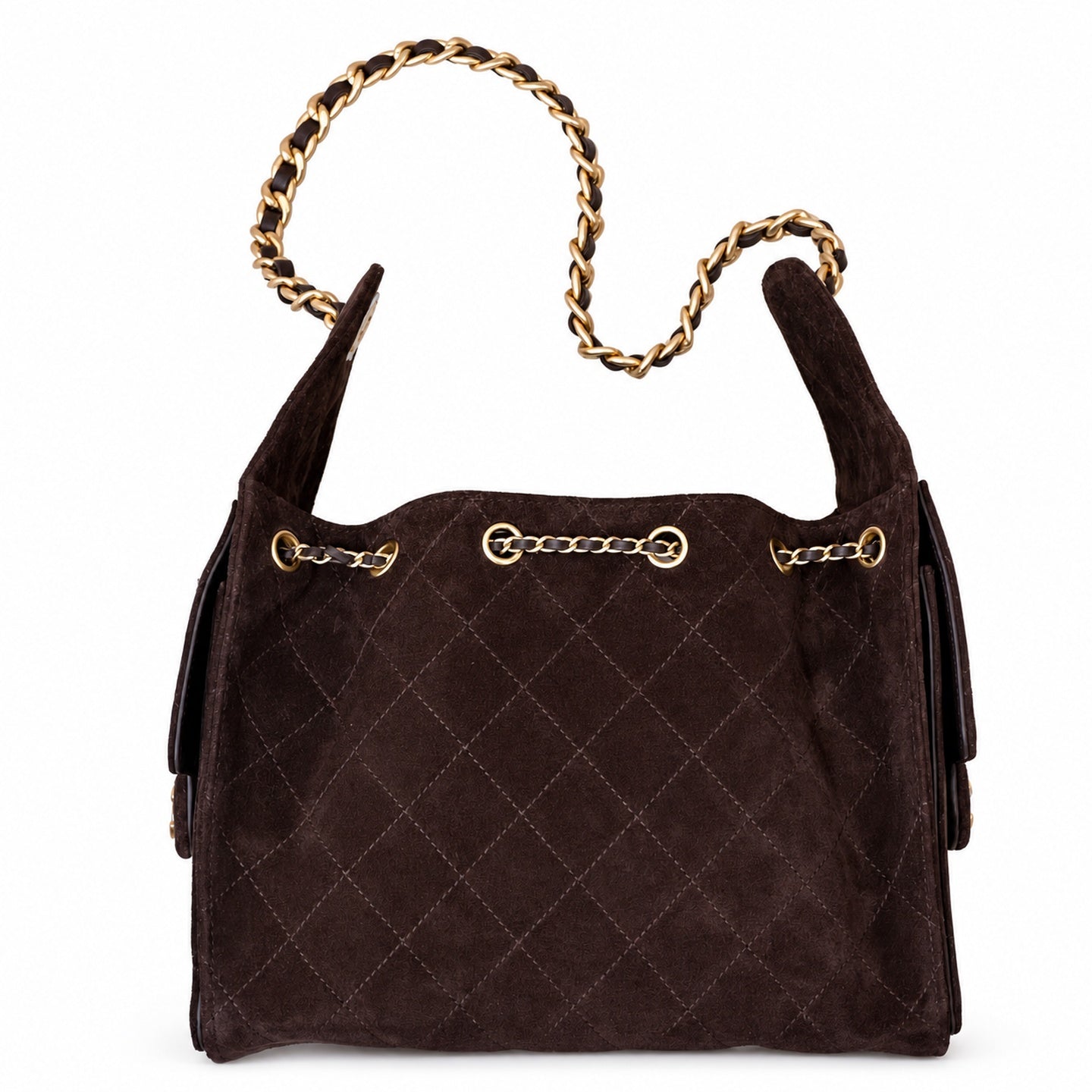 Chanel 25 Large Suede Brown Bag