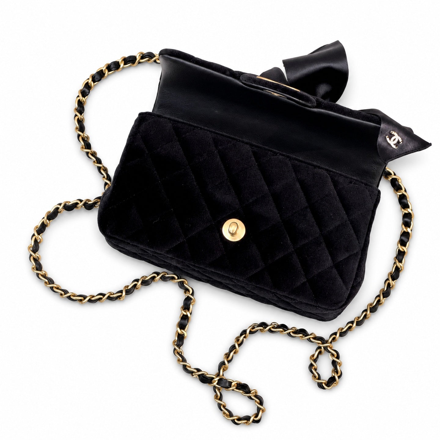 Chanel 25 Small Silk Velvet Bag
