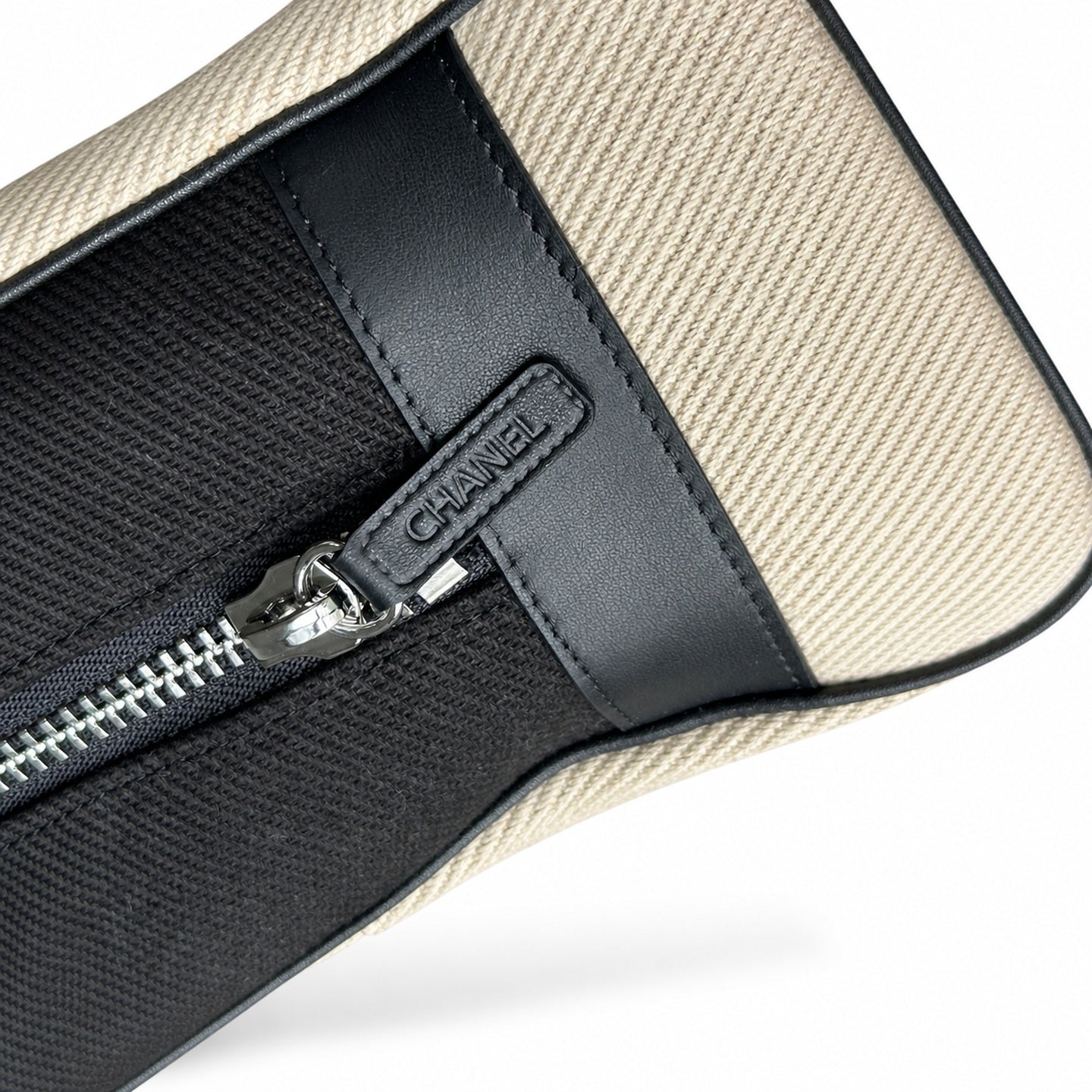 Chanel Small Embroidered Suede Leather Black Bag