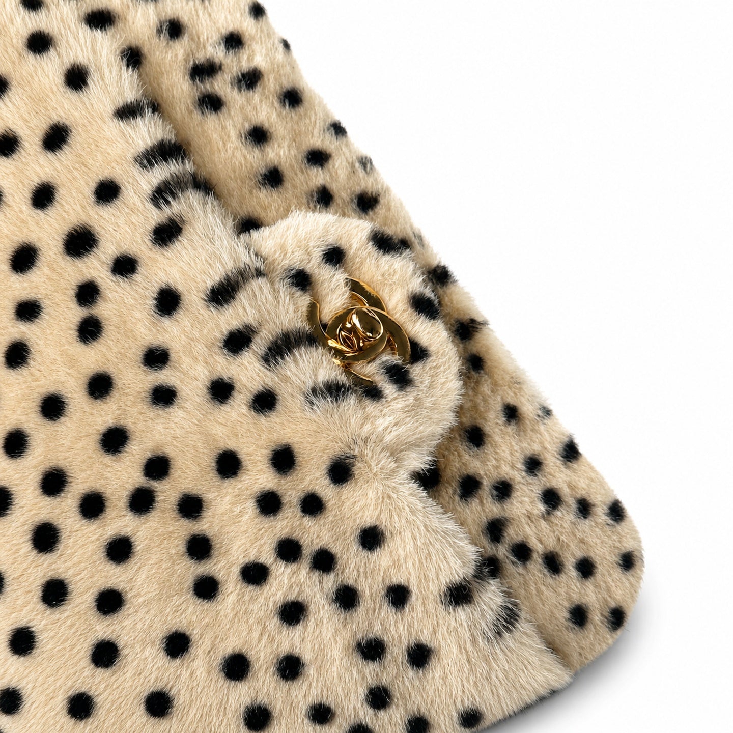 Chanel Large Suede Tweed Leather Bag