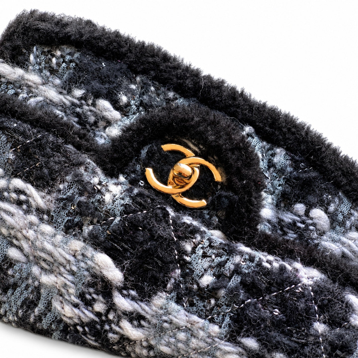 Chanel Mini Wool Tweed Black White Jacket
