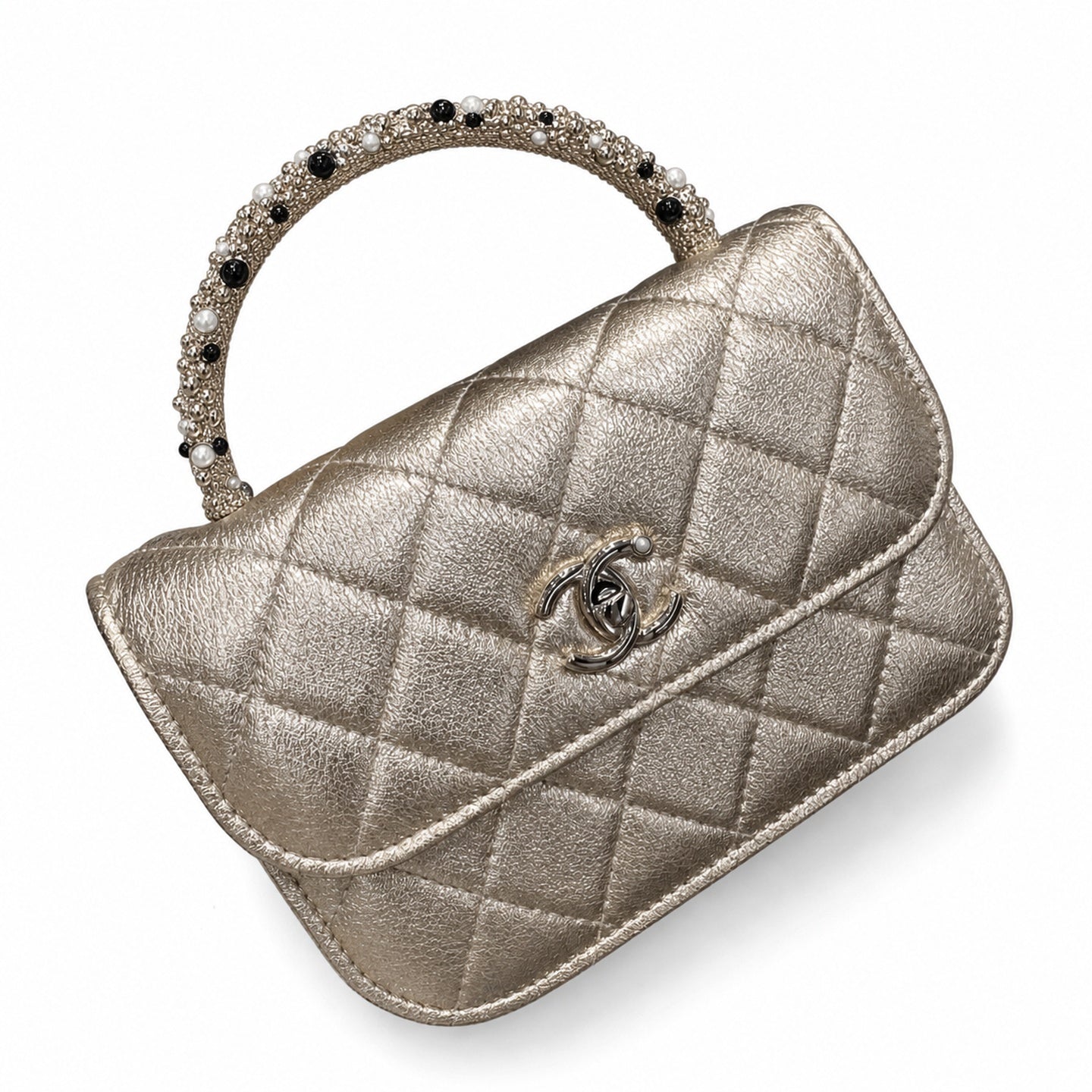 Chanel Mini Leather Black Gold Chain Bag