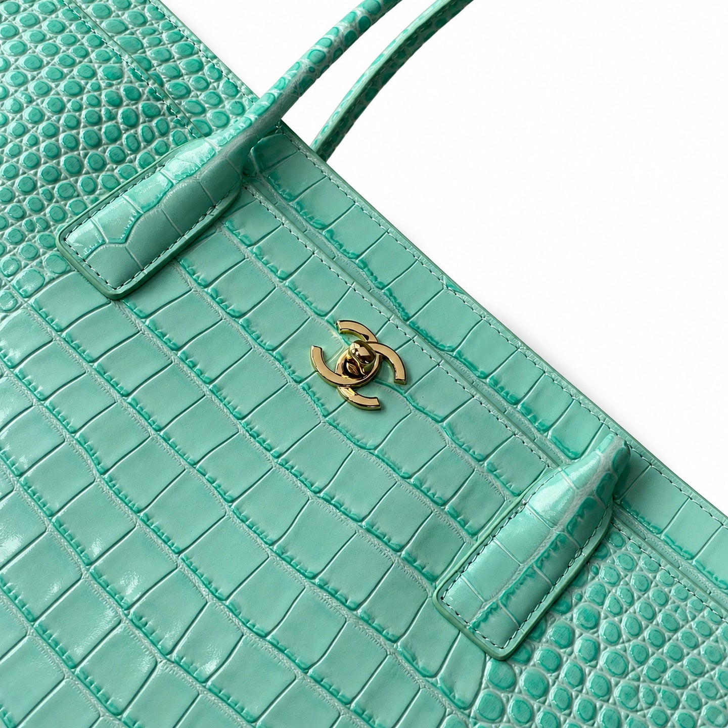 Chanel Large Leather Gold Tote Bag