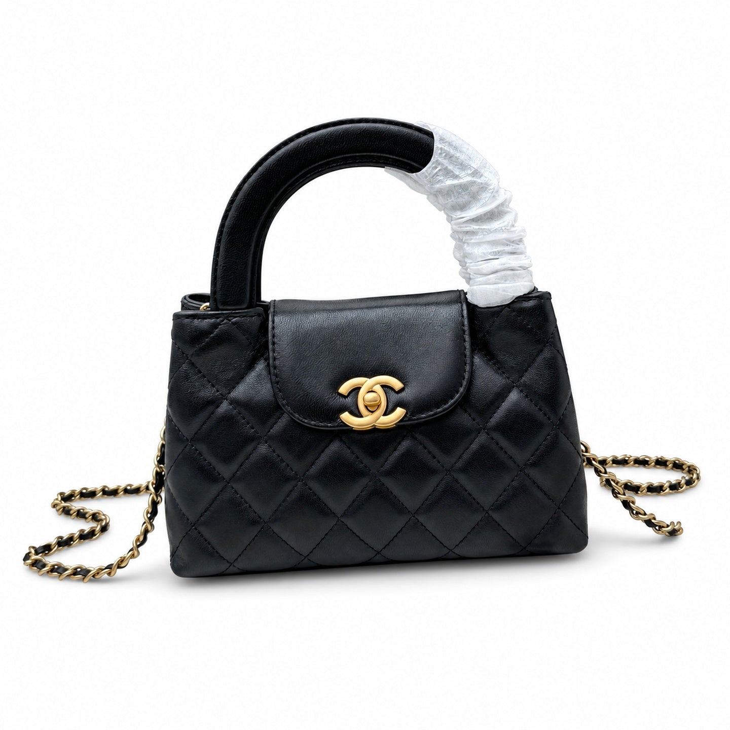 Chanel 25 Mini Leather Gold Bag