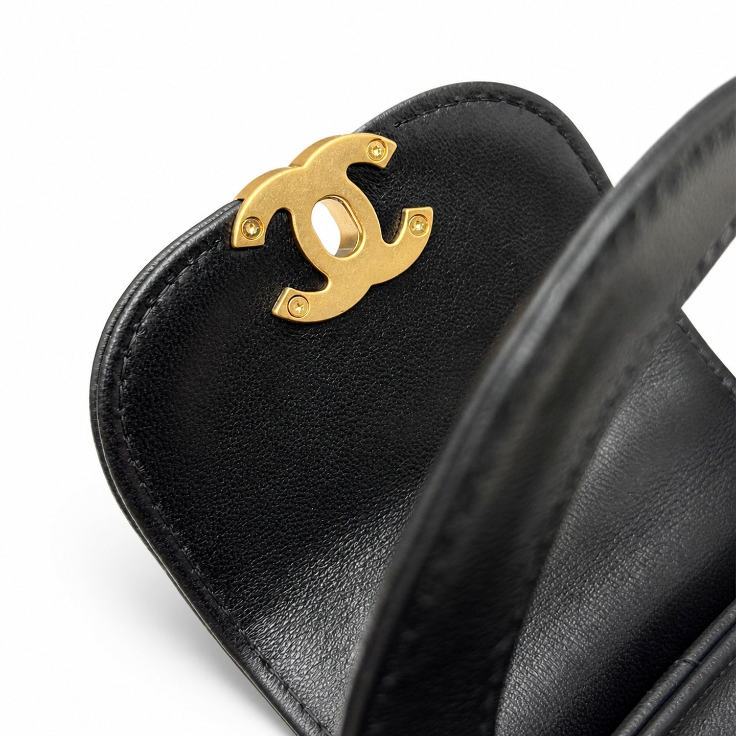 Chanel 25 Mini Leather Gold Bag