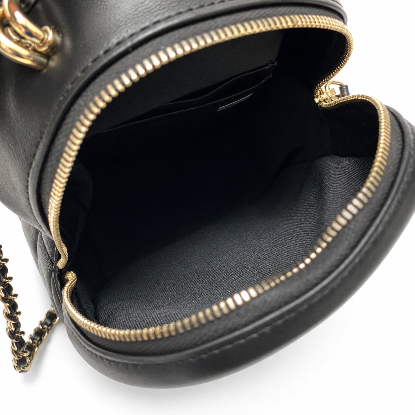 Chanel Mini Leather Black White Bag