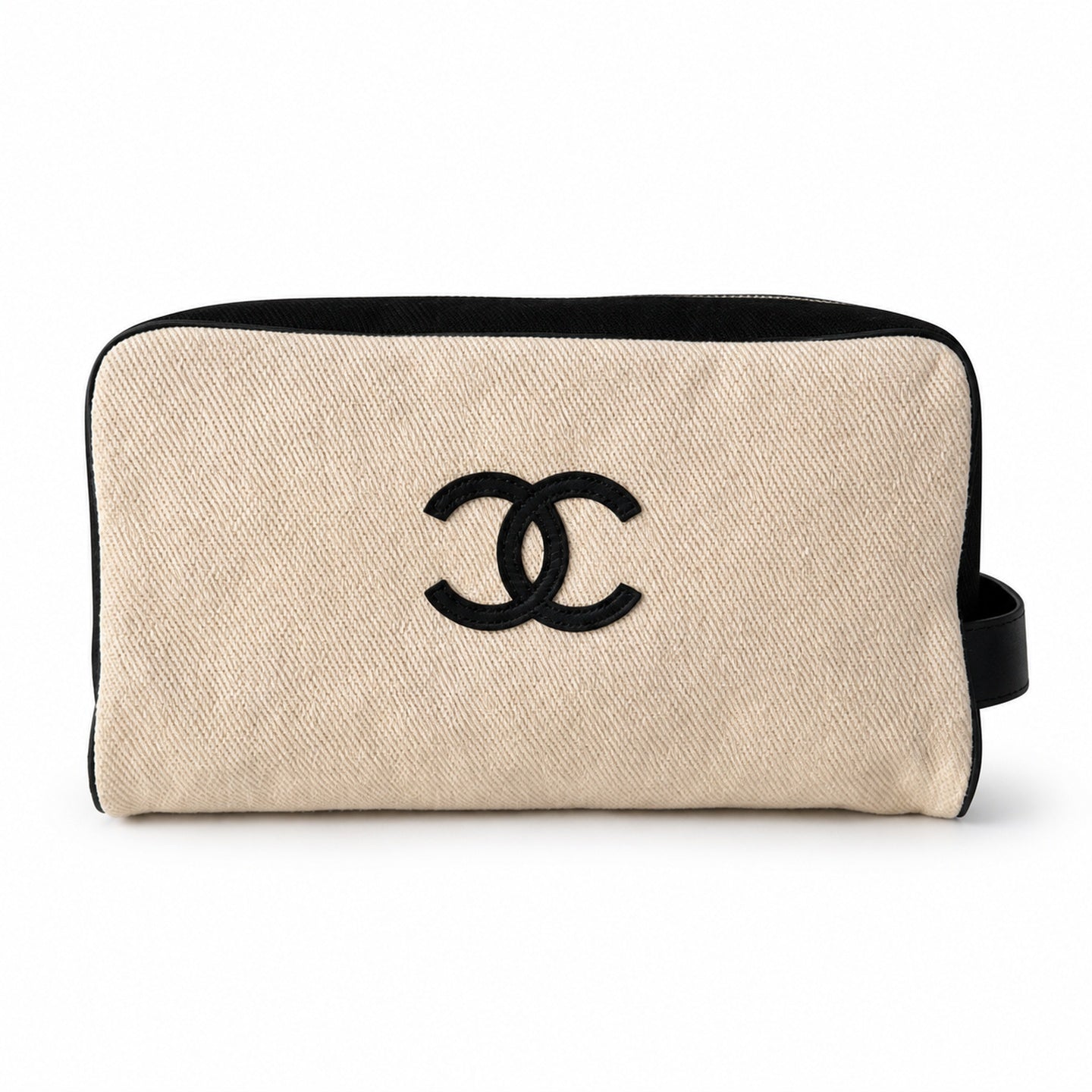 Chanel Small Embroidered Suede Leather Black Bag