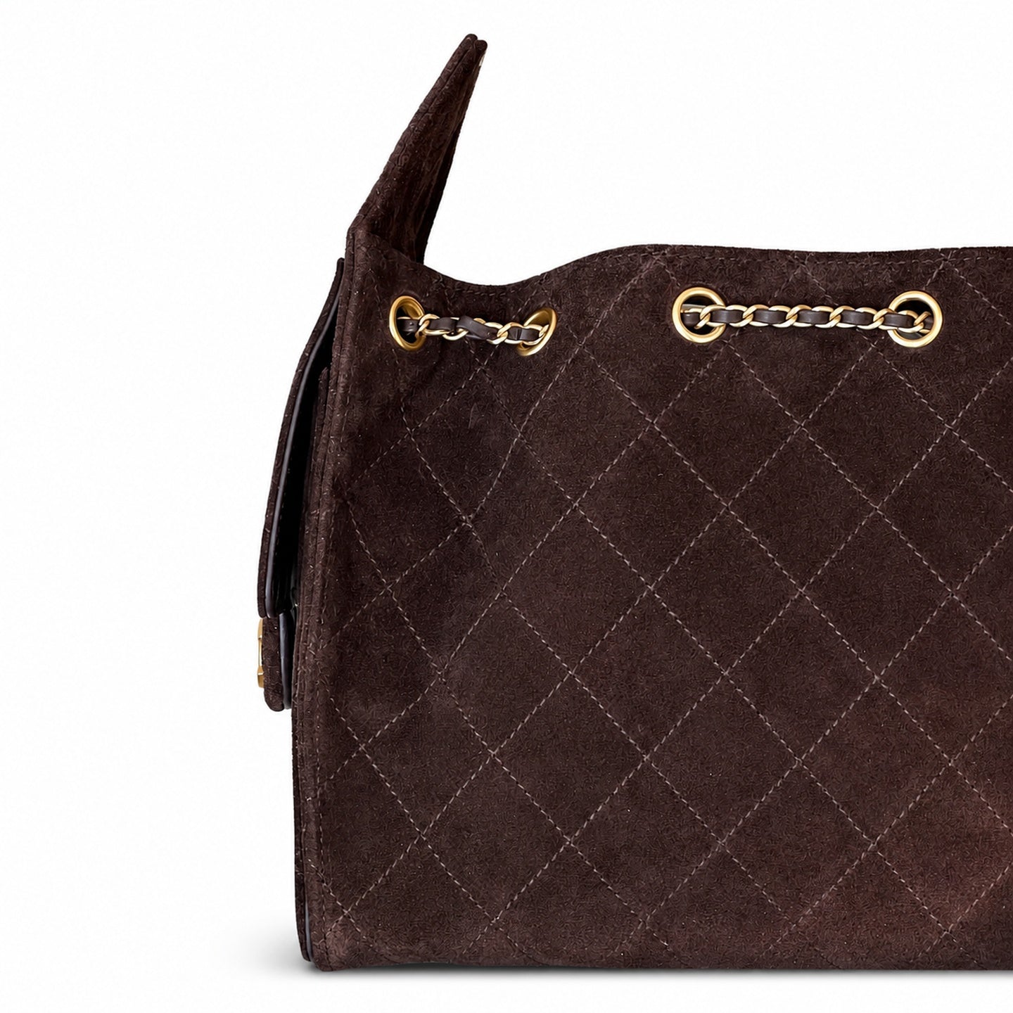 Chanel 25 Large Suede Brown Bag