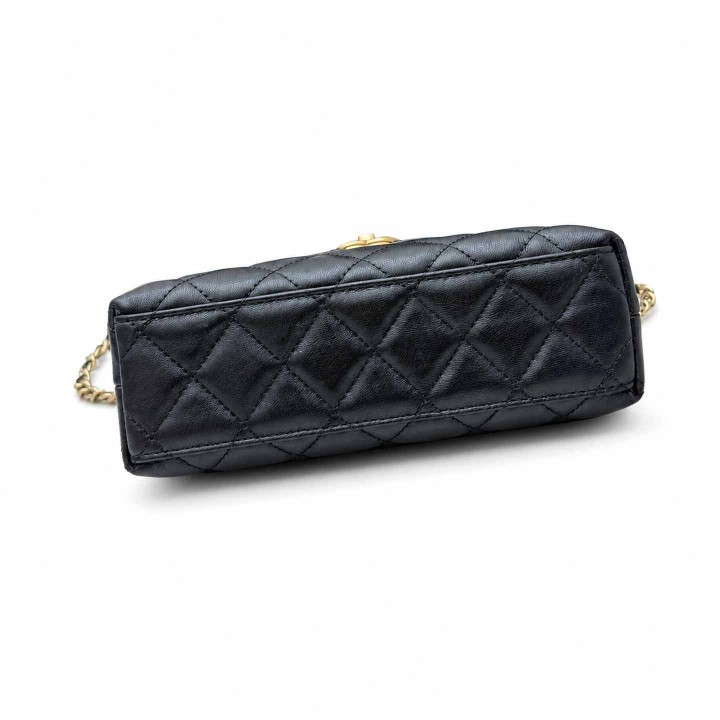 Chanel 25 Mini Leather Gold Bag