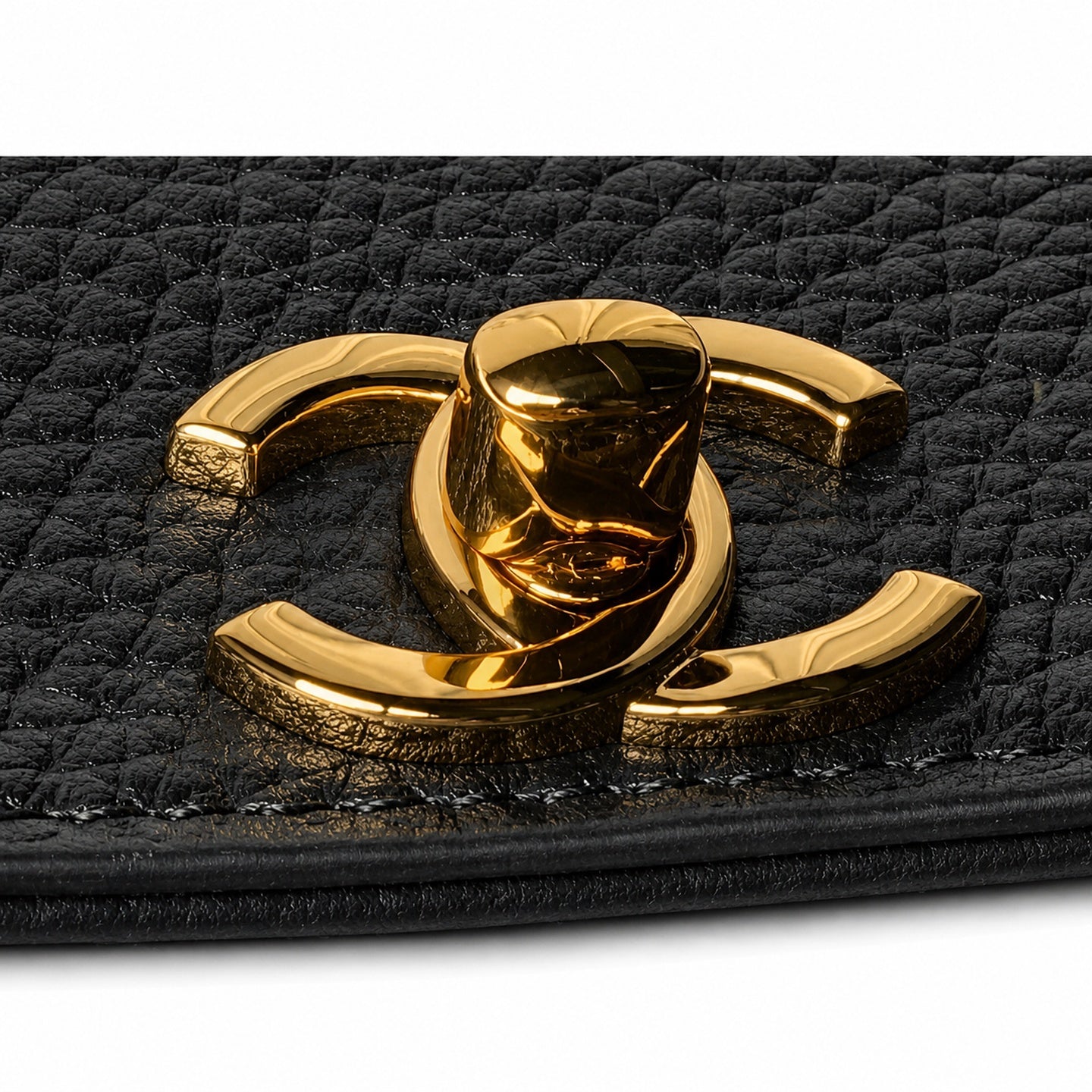 Chanel Leather Gold Shoulder Bag