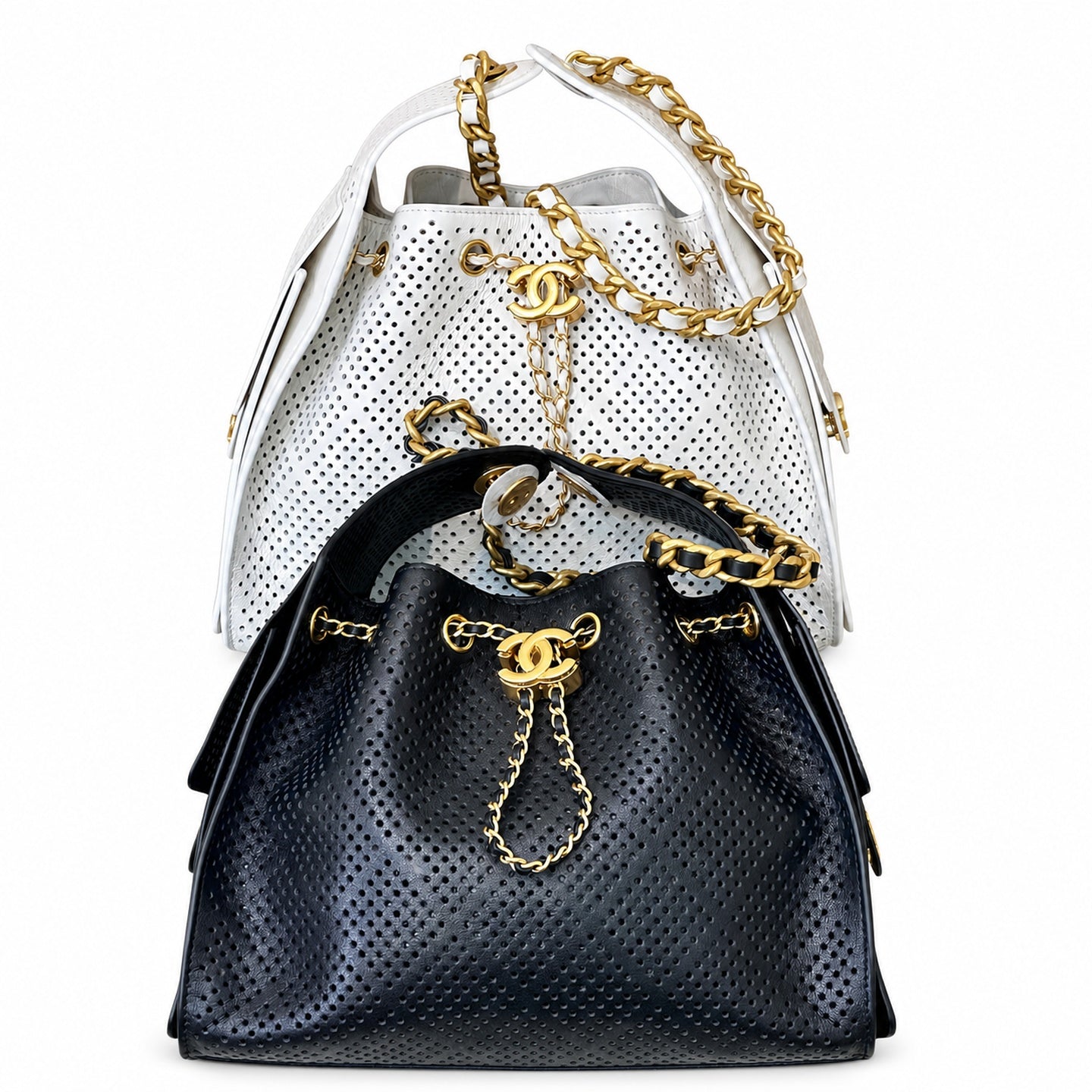 Chanel 25 Small Gold Bucket Bag