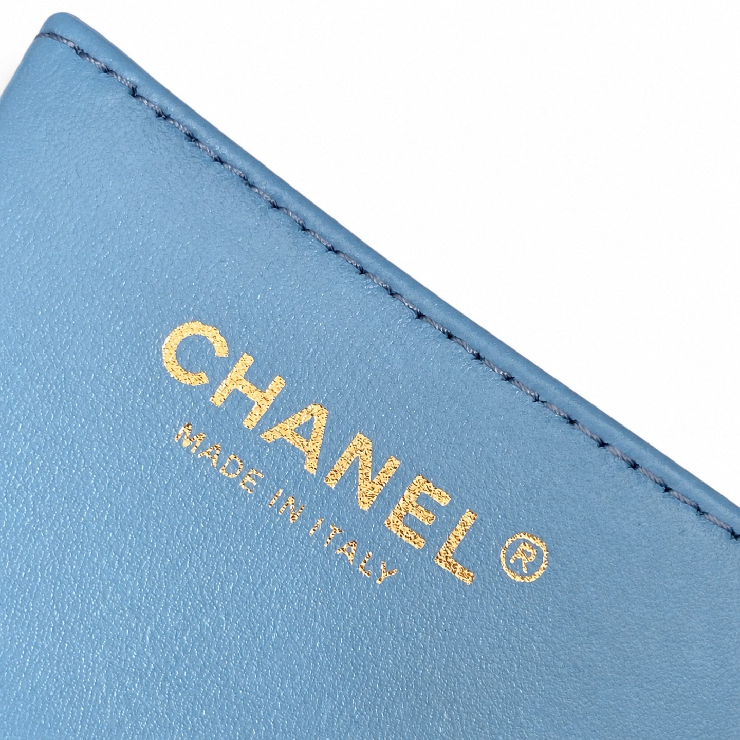 Chanel Mini Denim Leather Gold Bag