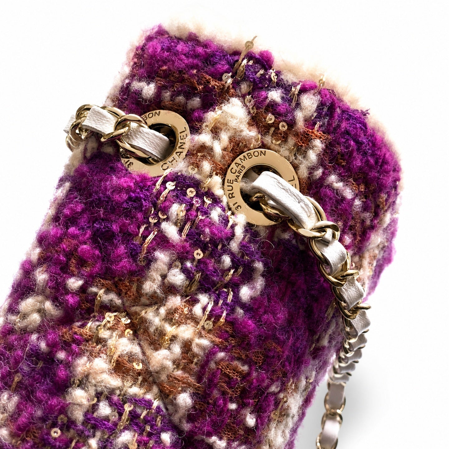 Chanel Large Wool Tweed Pink Purple Jacket