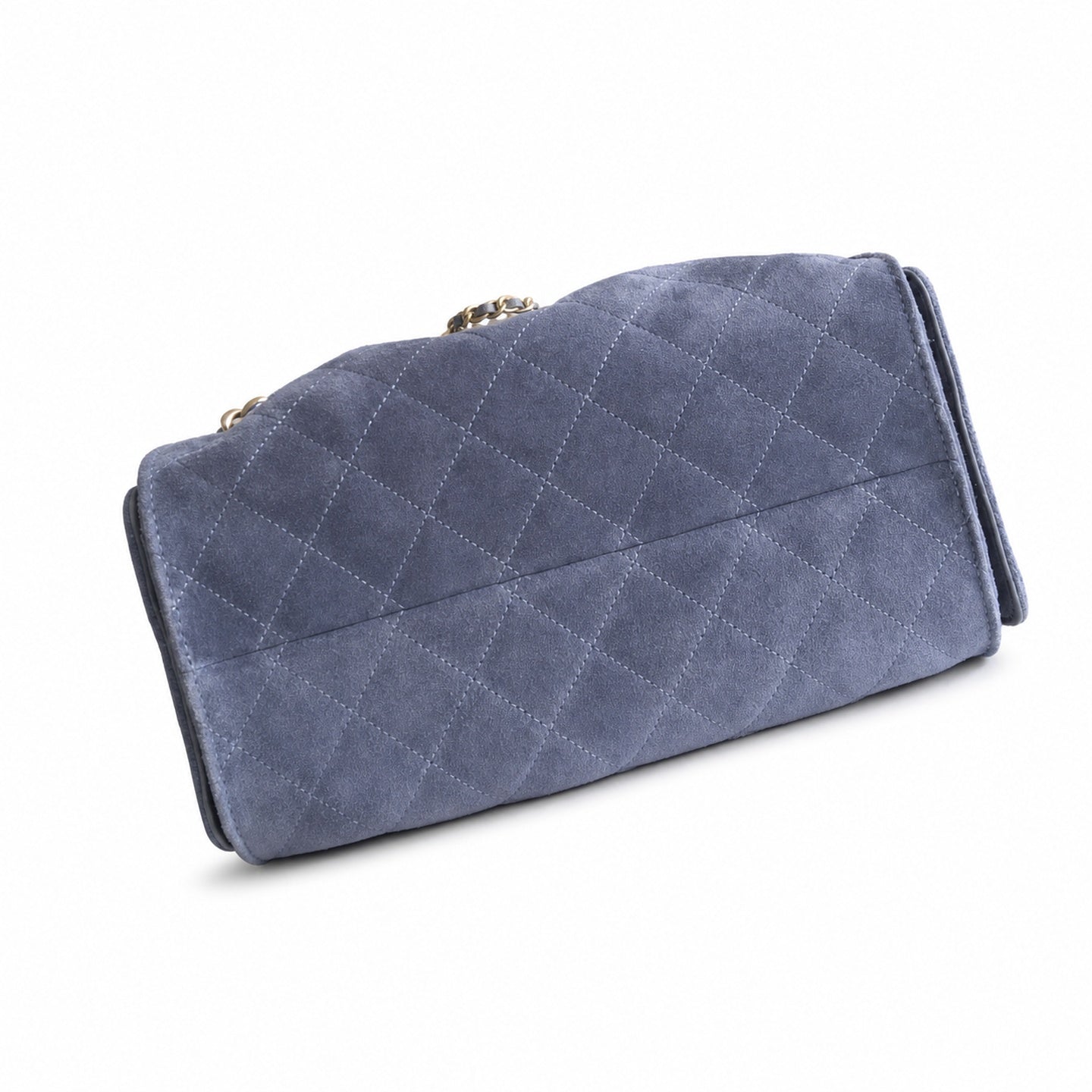 Chanel 25 Small Suede Black Gold Bag