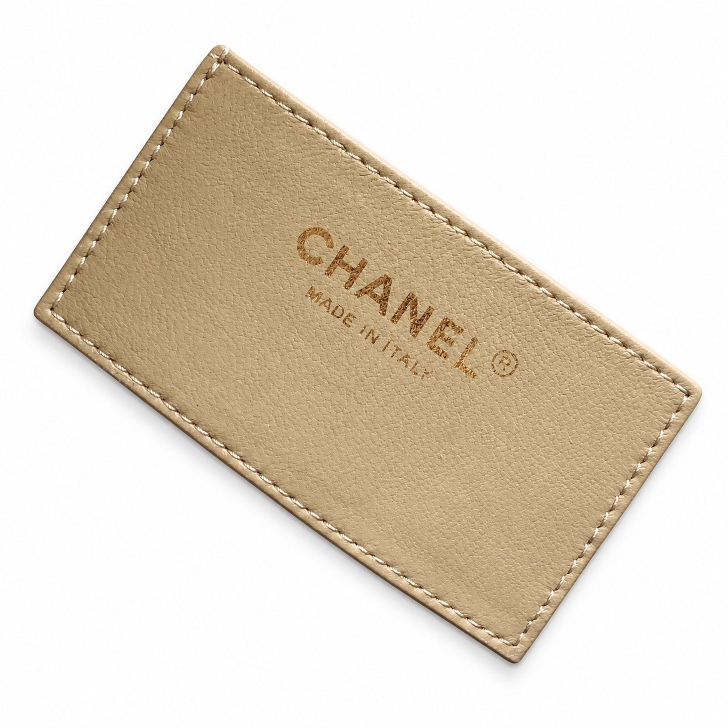 Chanel Medium Leather Black White Gold Bag