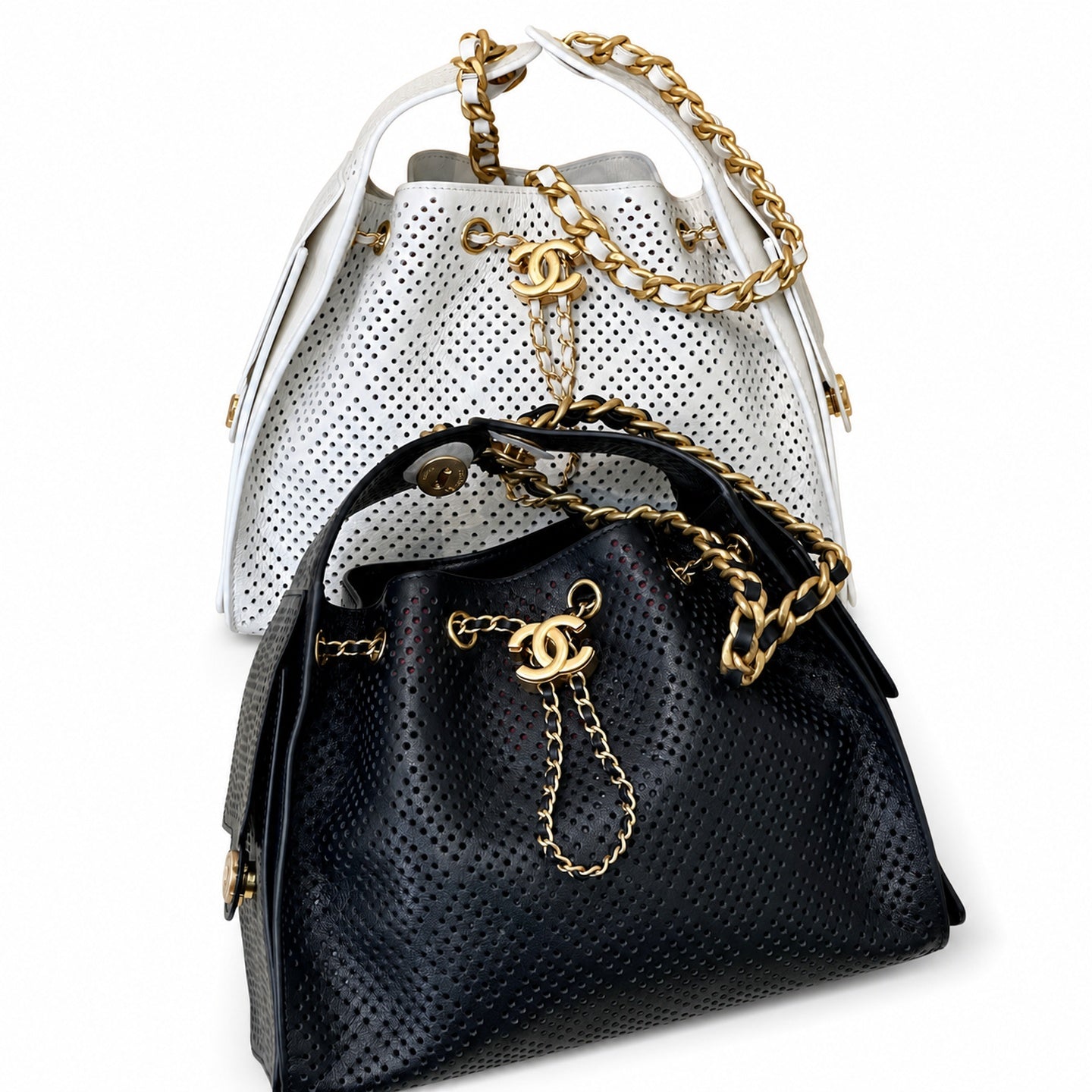 Chanel 25 Small Gold Bucket Bag