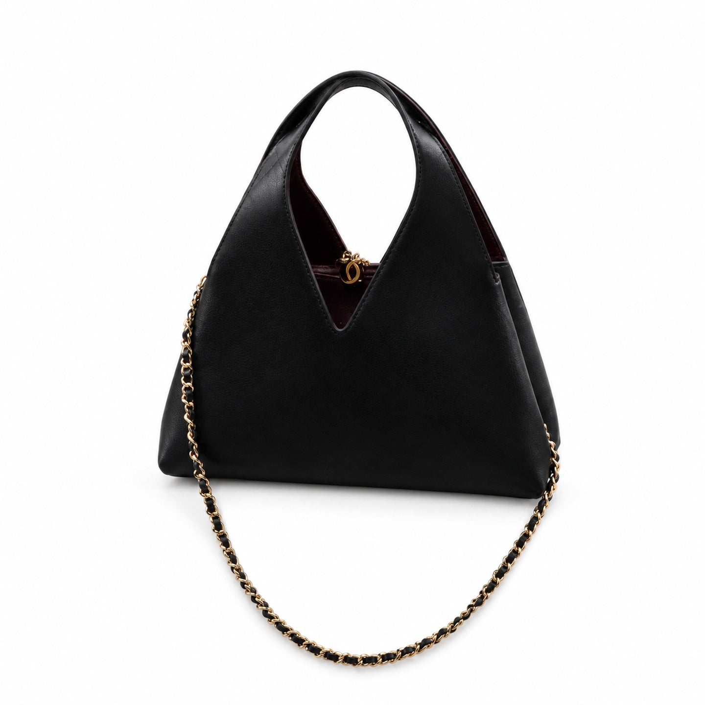 Chanel Leather Burgundy Handbag