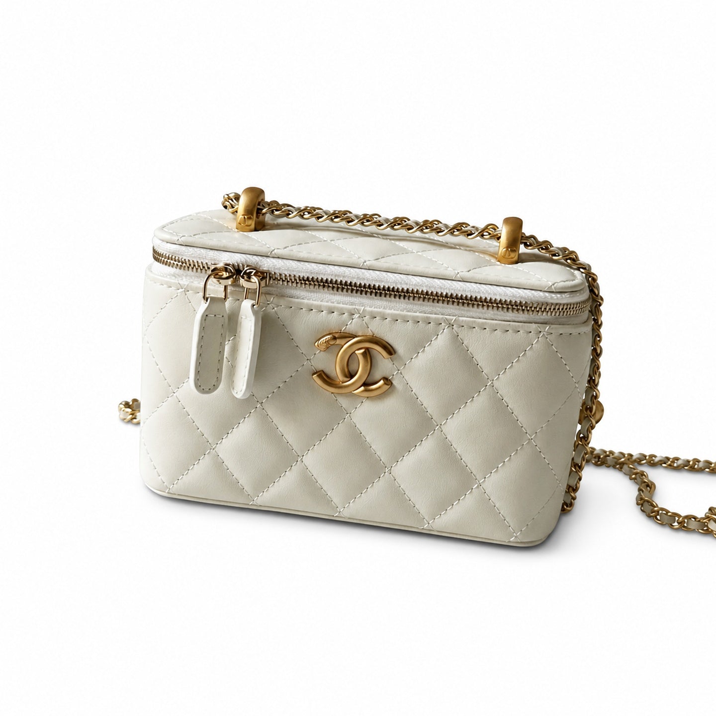 Chanel Black White Gold Bag