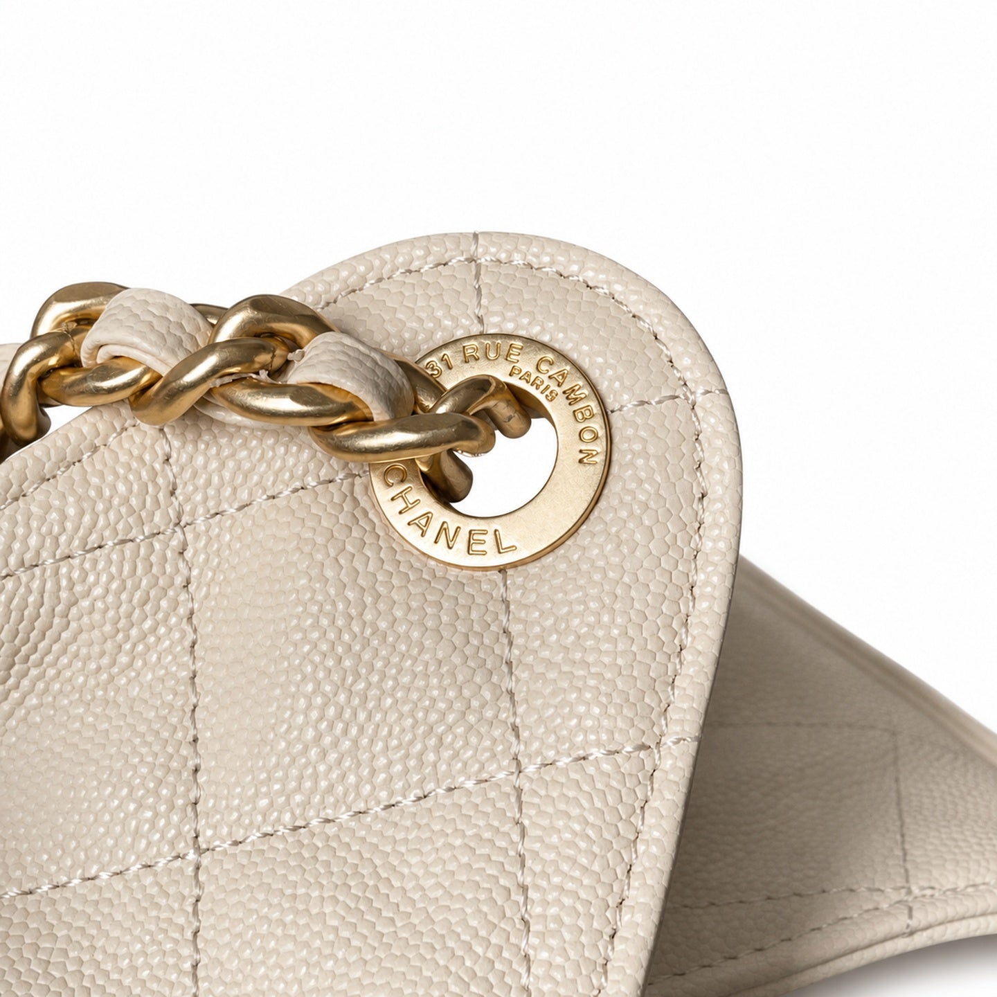 Chanel Small Leather Black Gold Bag