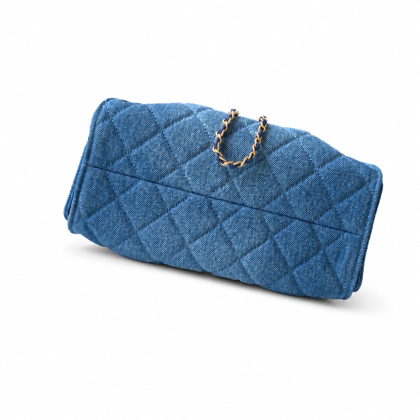 Chanel Mini Denim Leather Blue Gold Bag