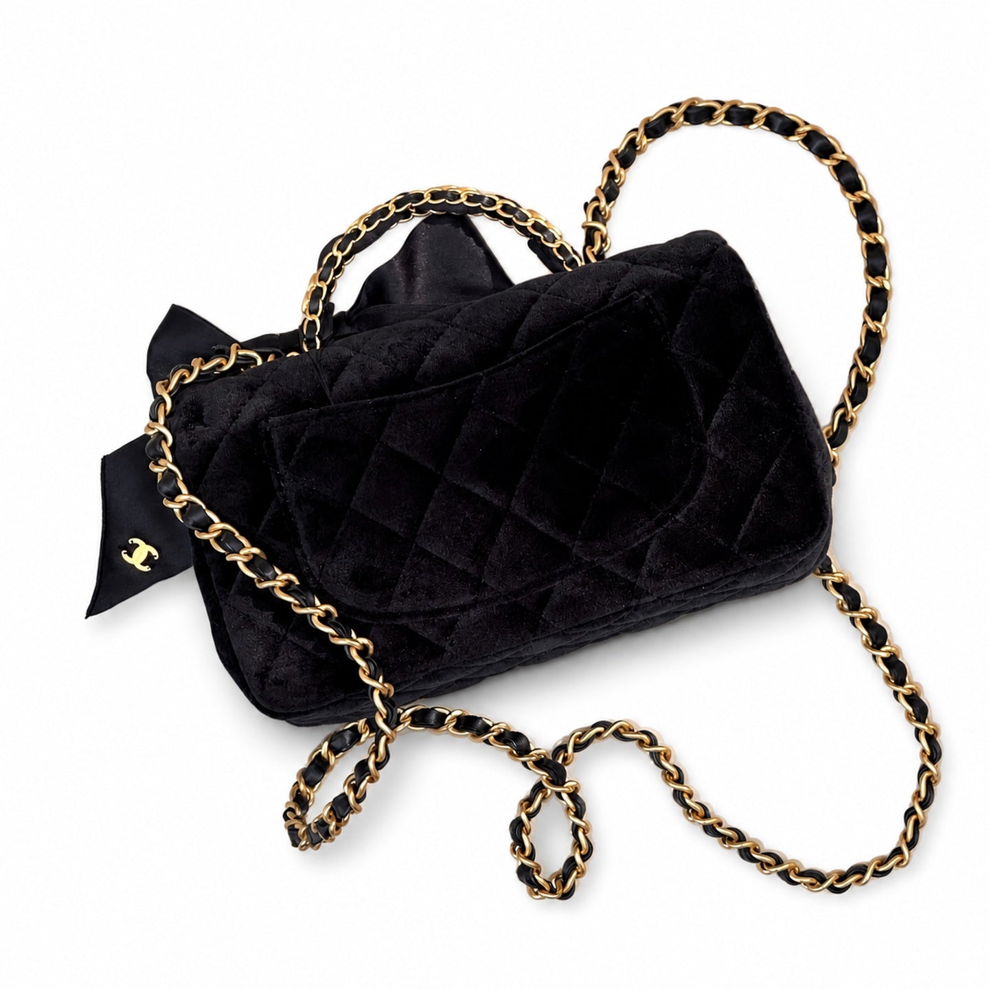 Chanel 25 Small Silk Velvet Bag