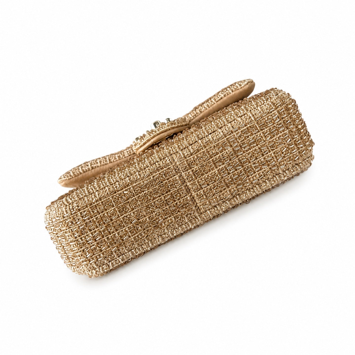 Chanel Mini Beige Gold Clutch