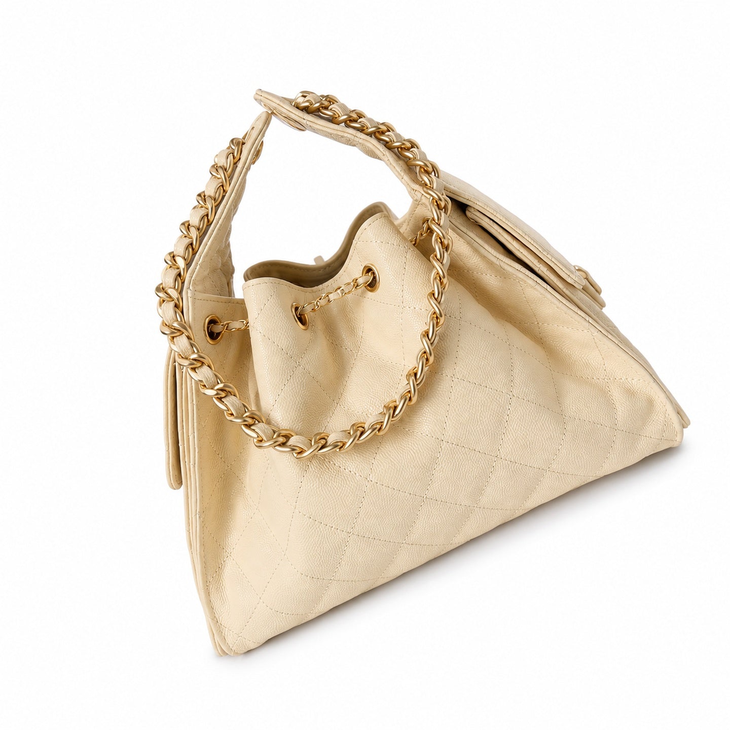 Chanel Small Leather Black Gold Bag