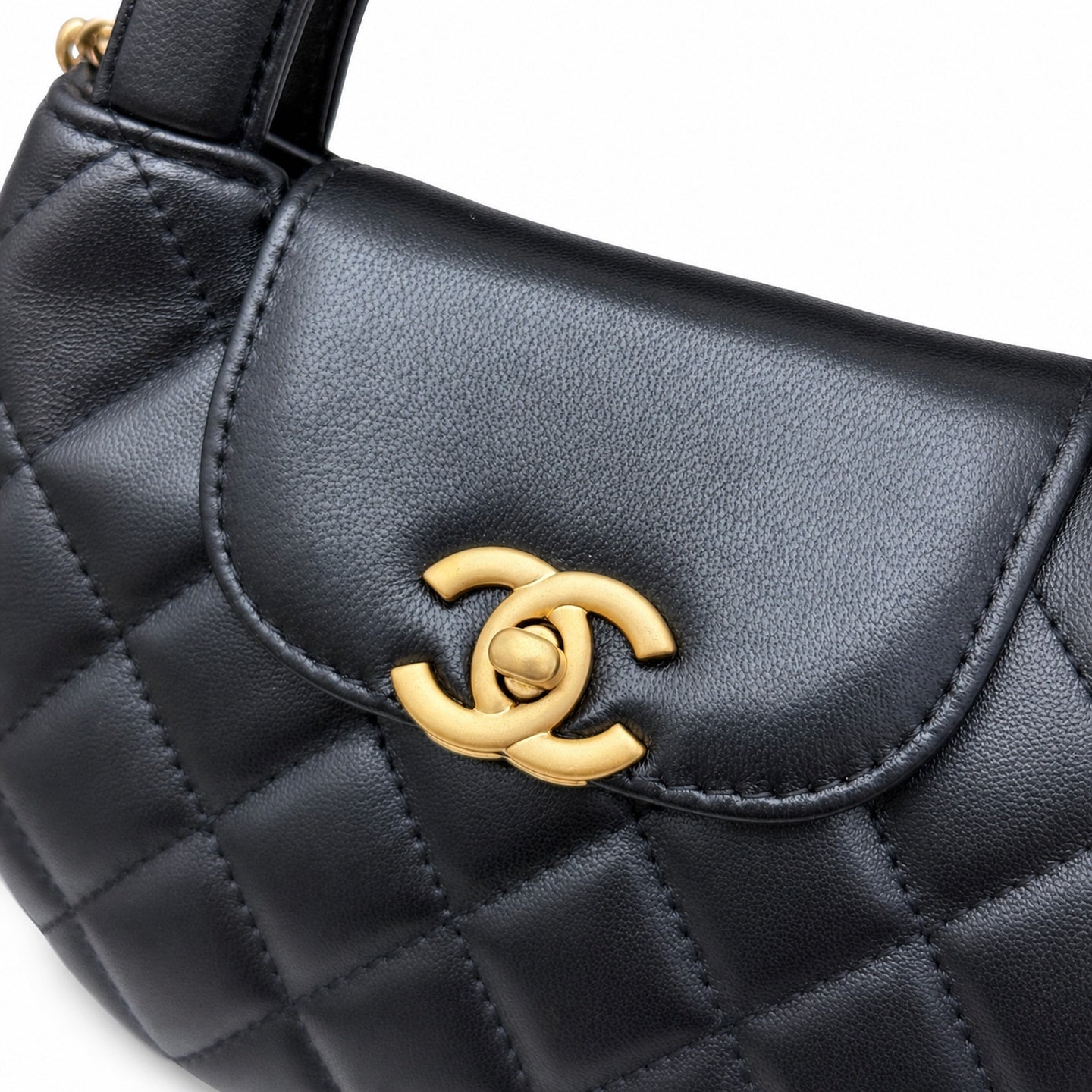 Chanel 25 Mini Leather Gold Bag
