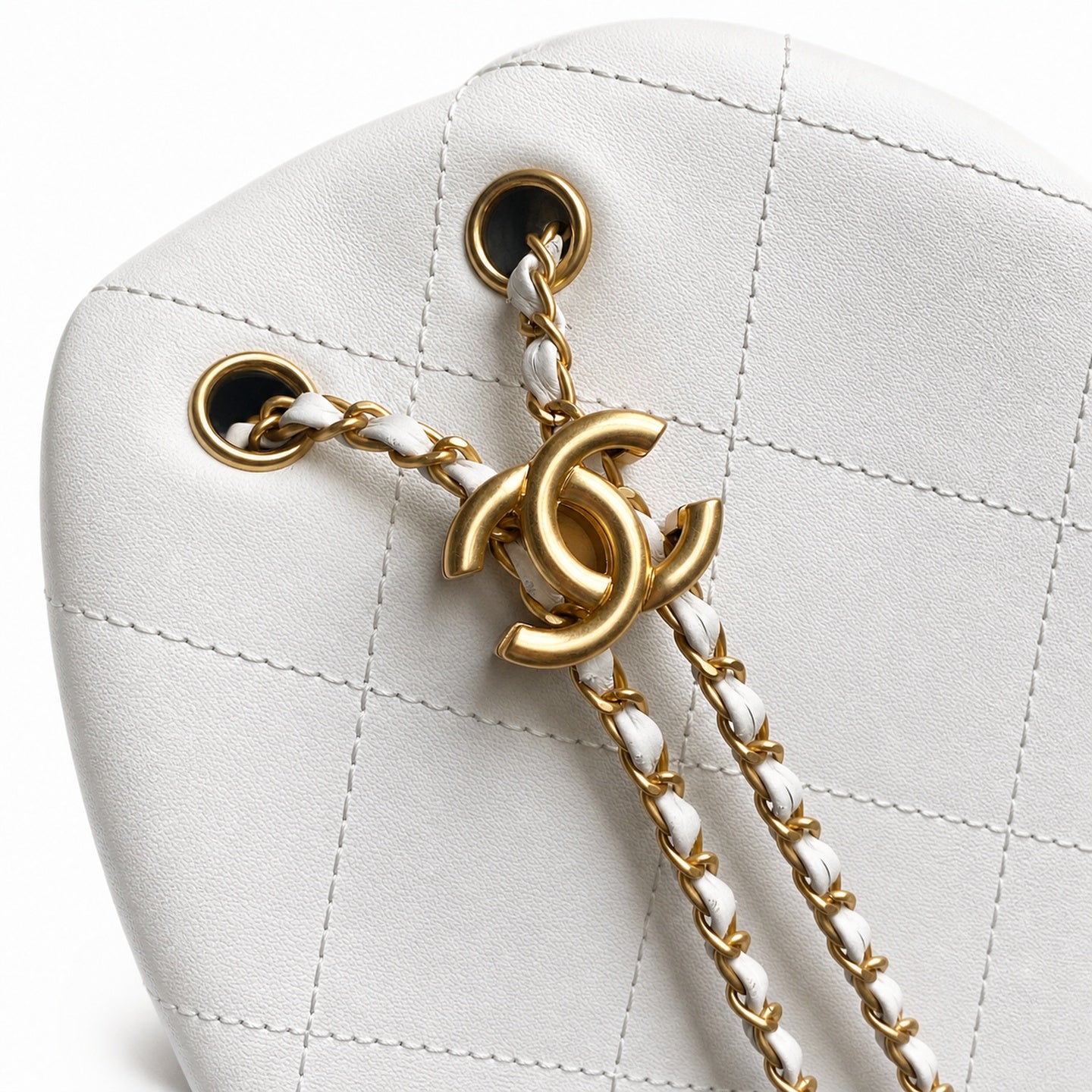 Chanel Small Leather Black Hobo Bag