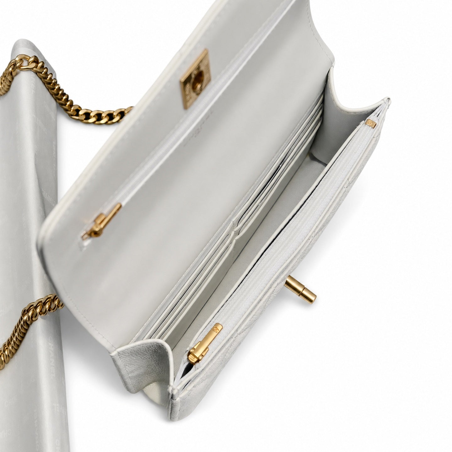 Chanel Leather Black Gold Wallet on Chain