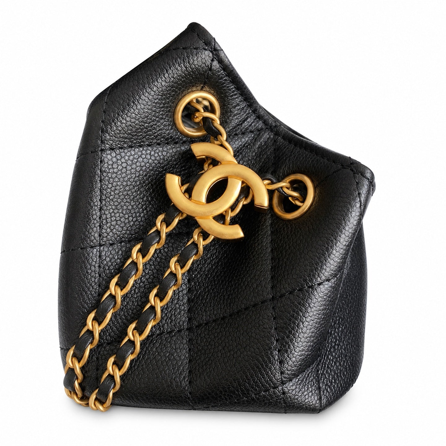 Chanel Mini Denim Leather Gold Shoulder Bag