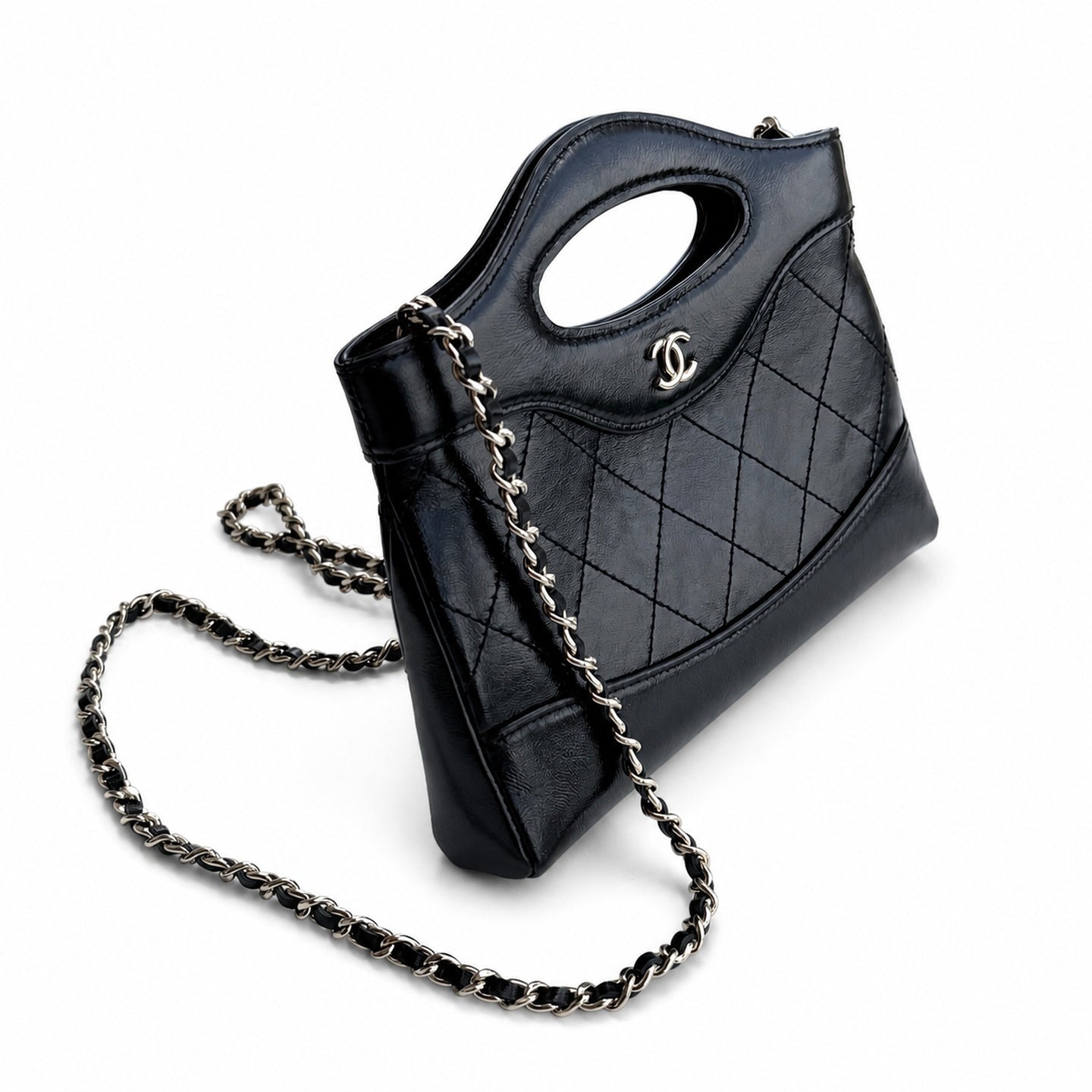 Chanel Mini Leather Gold Shopping Bag