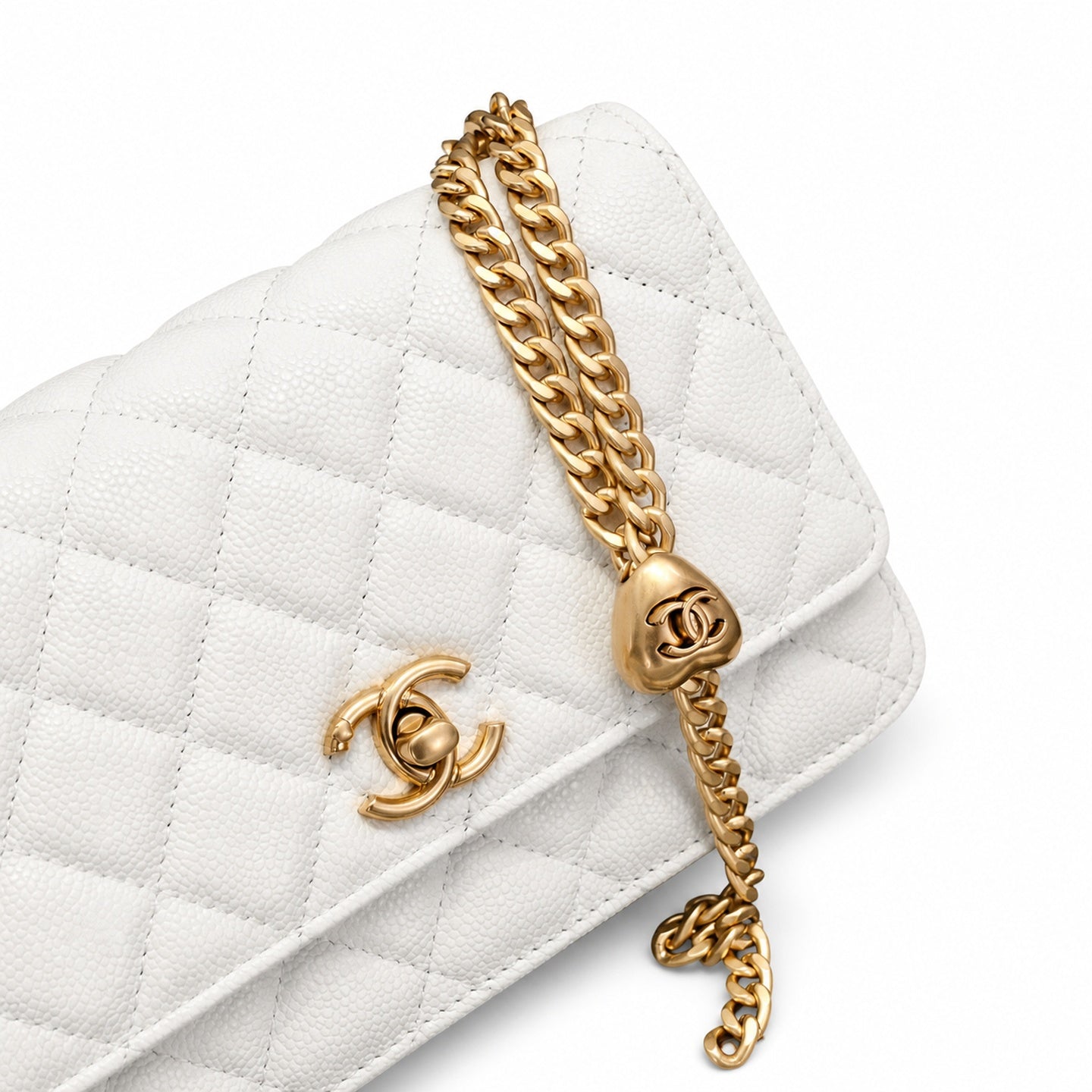 Chanel Leather Black Gold Wallet on Chain