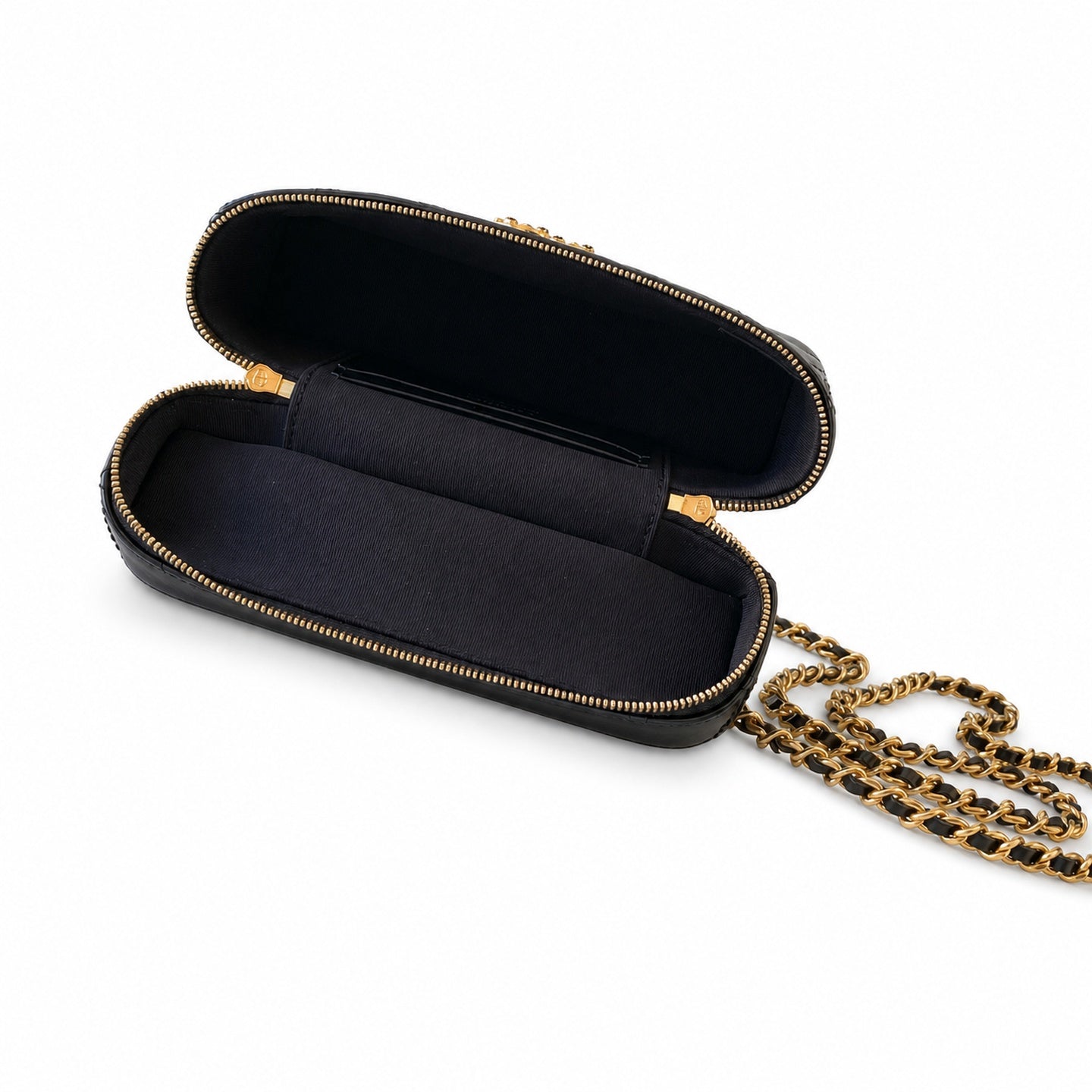 Chanel Leather Black Gold Bag