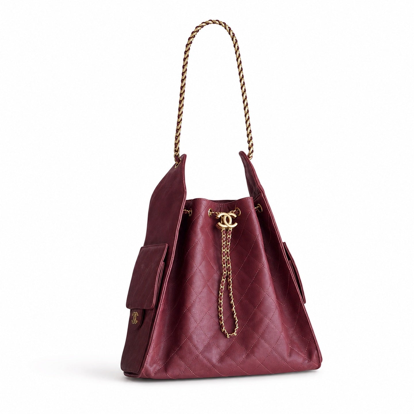Chanel Medium Leather Gold Shopping Bag