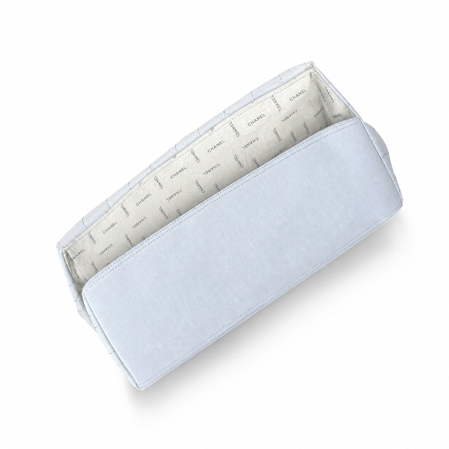 Chanel Large Canvas White Blue Bag