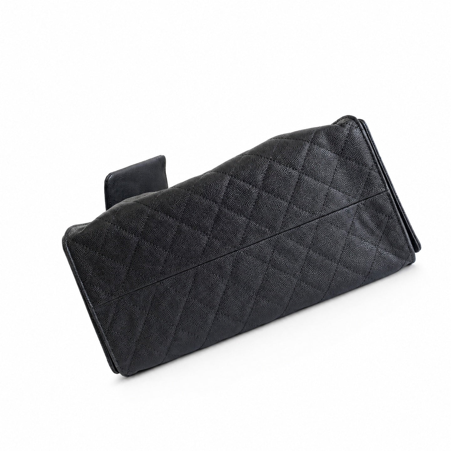 Chanel 25 Large Leather Black Gold Bag