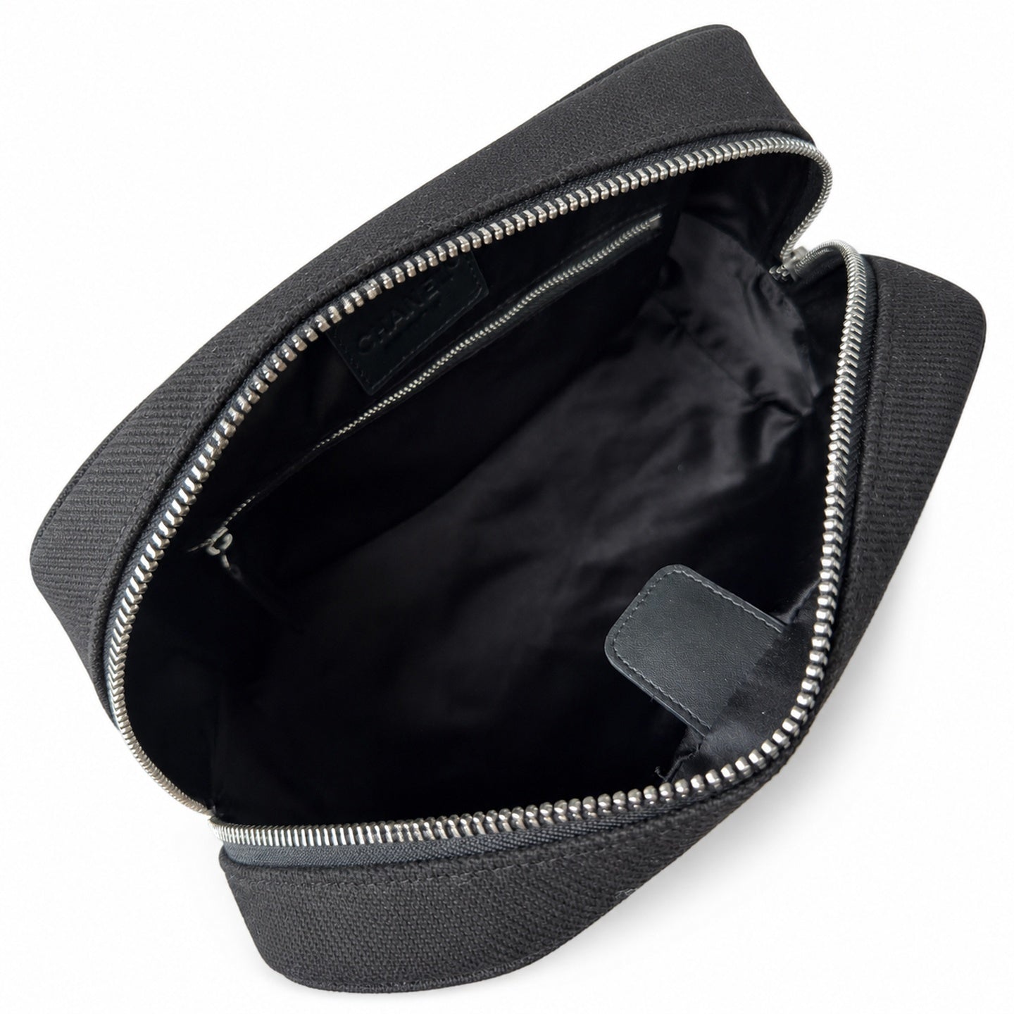 Chanel Small Embroidered Suede Leather Black Bag