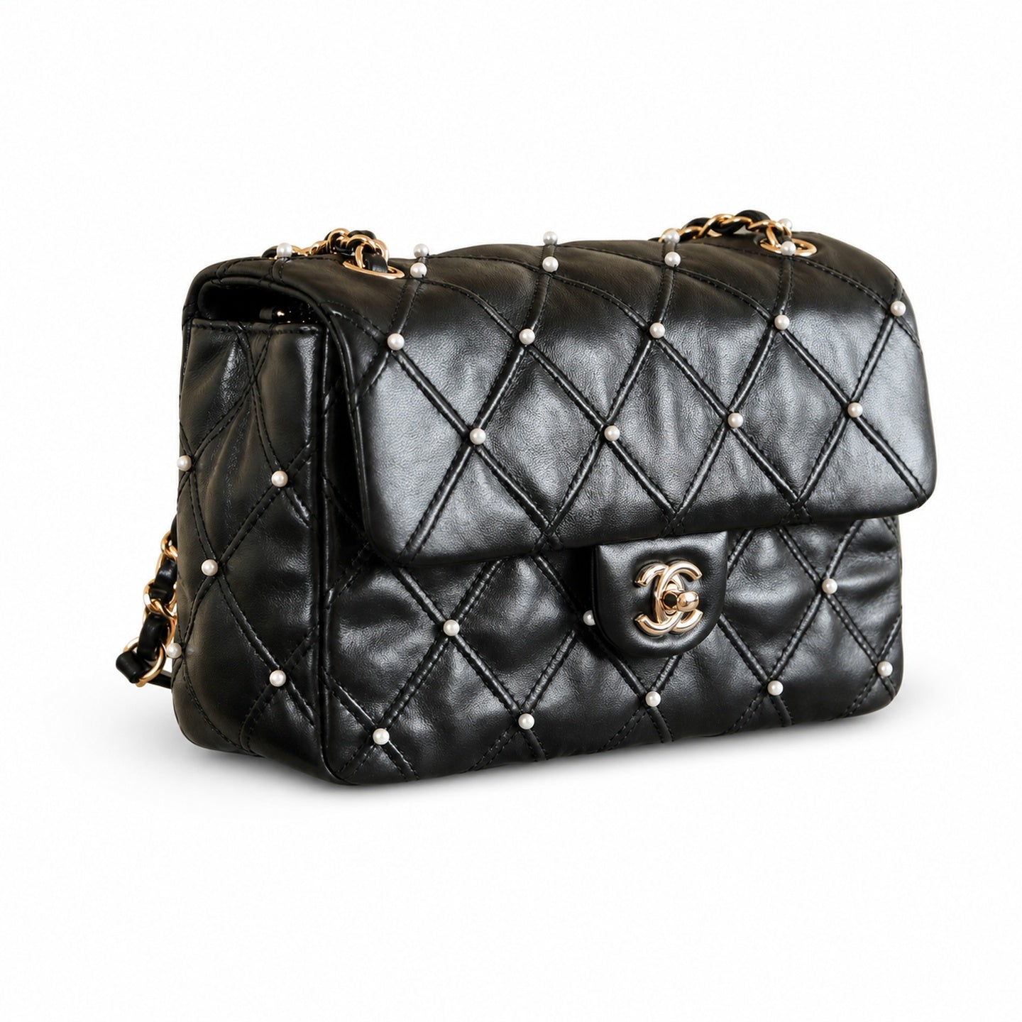Chanel Cotton Leather Bag