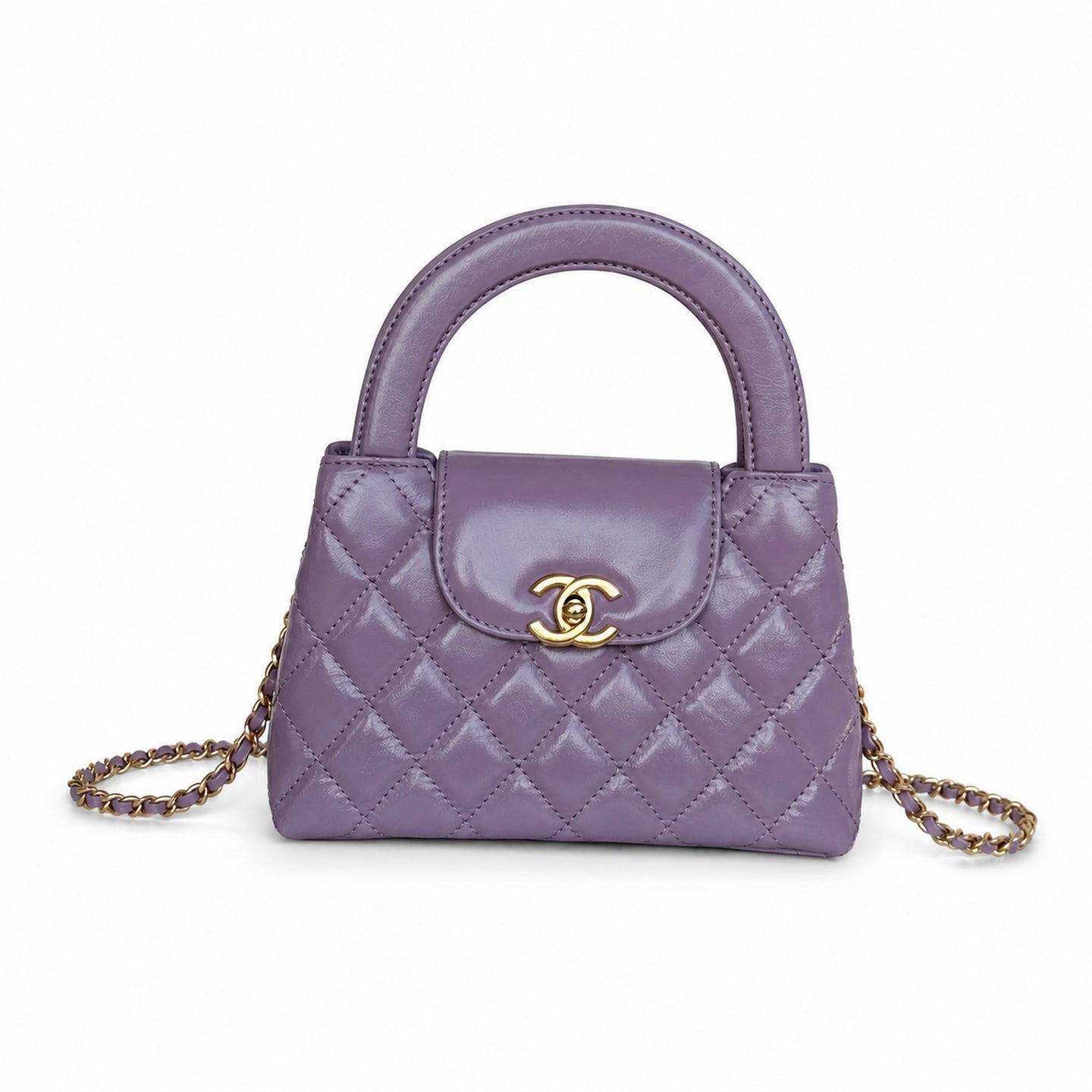 Chanel Black Purple Handbag