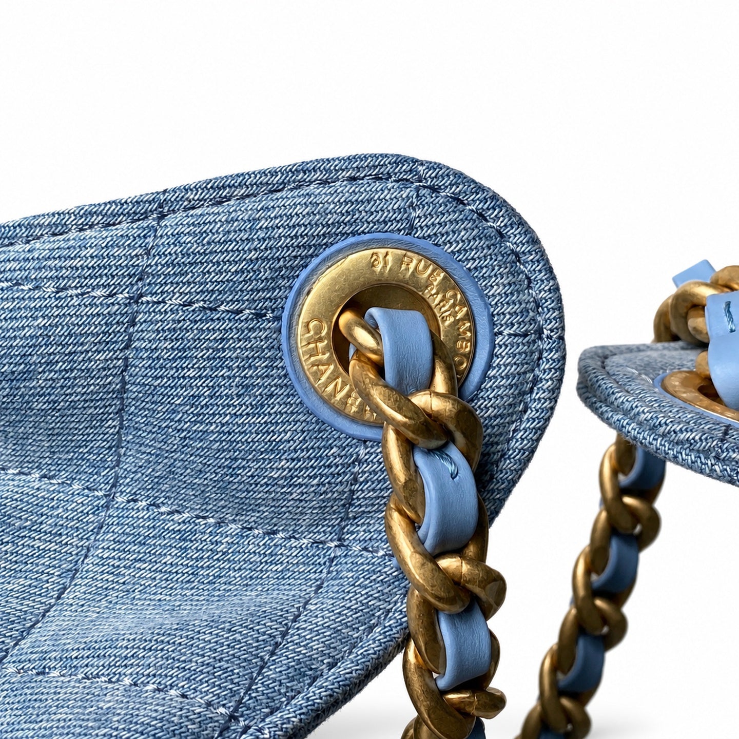 Chanel Denim Gold Bag