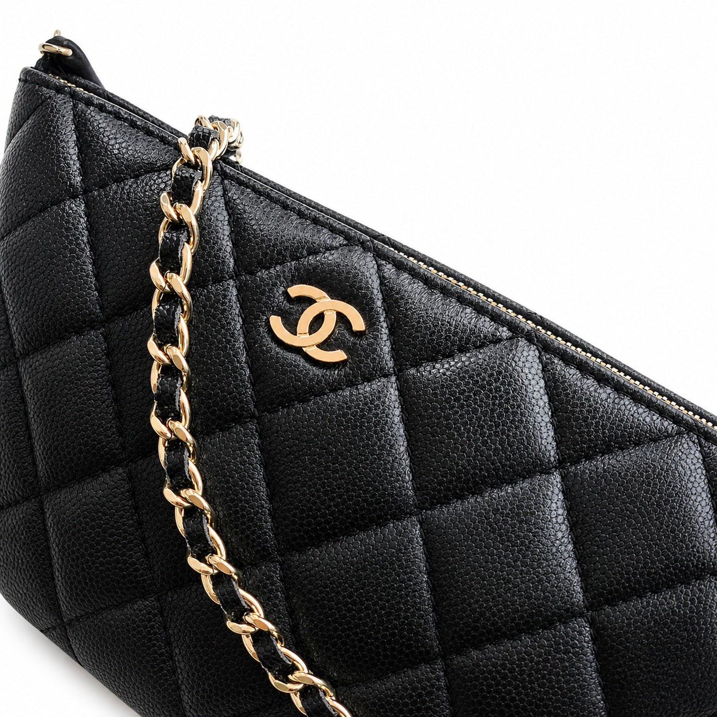 Chanel Small Leather Silver Bag
