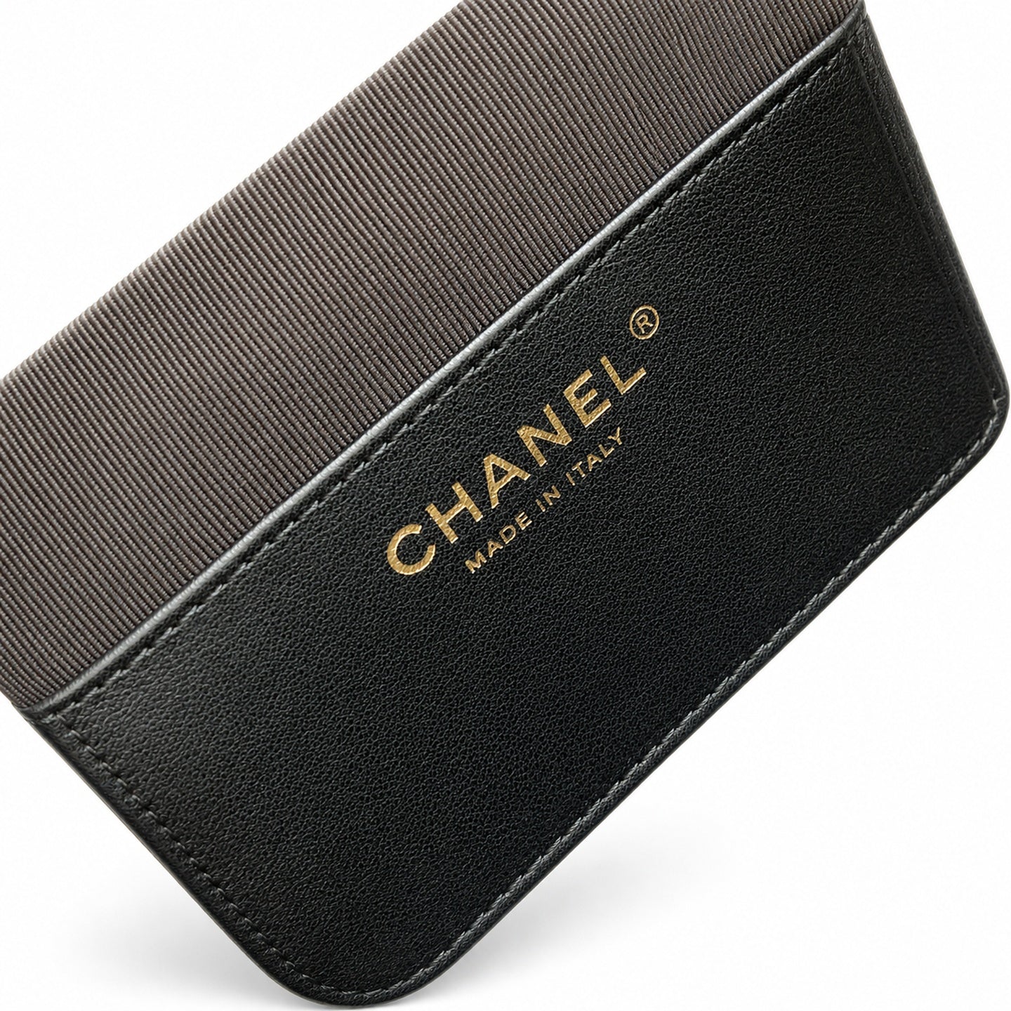 Chanel Large Leather Black Gold Bag