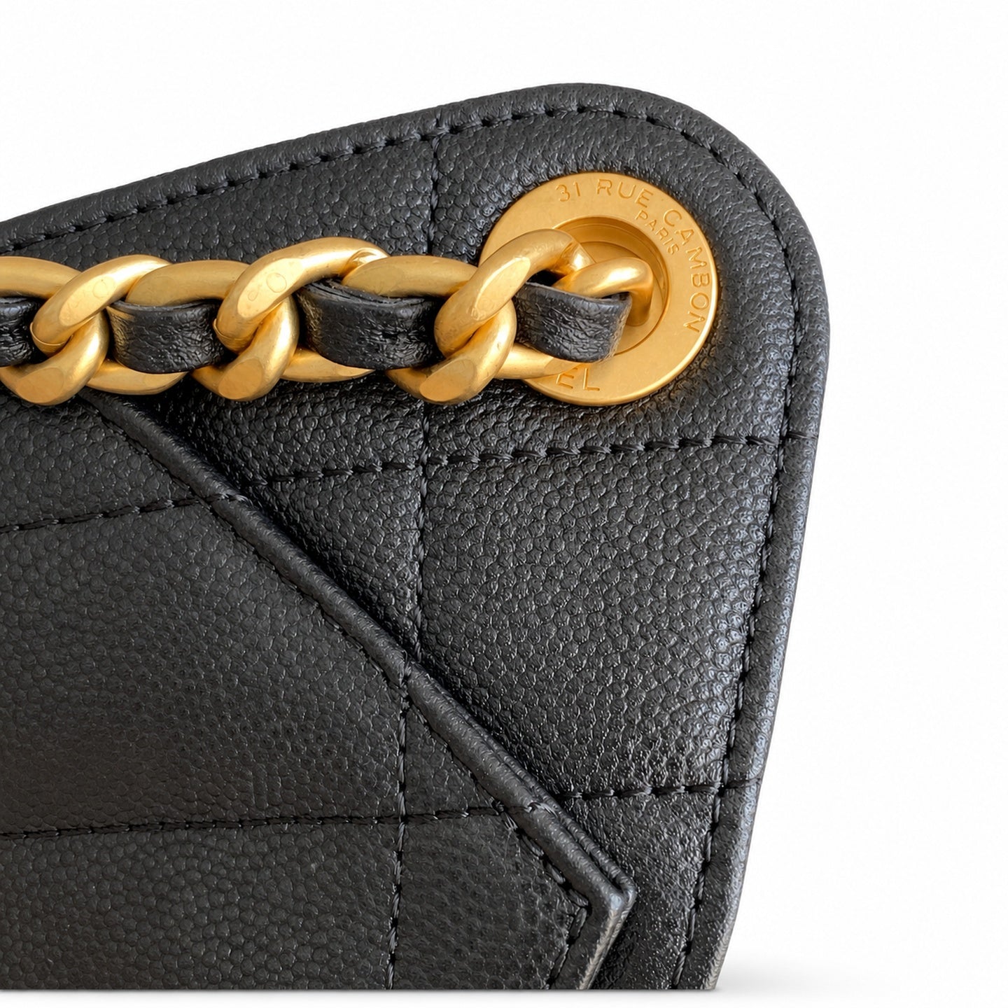 Chanel Mini Denim Leather Gold Shoulder Bag