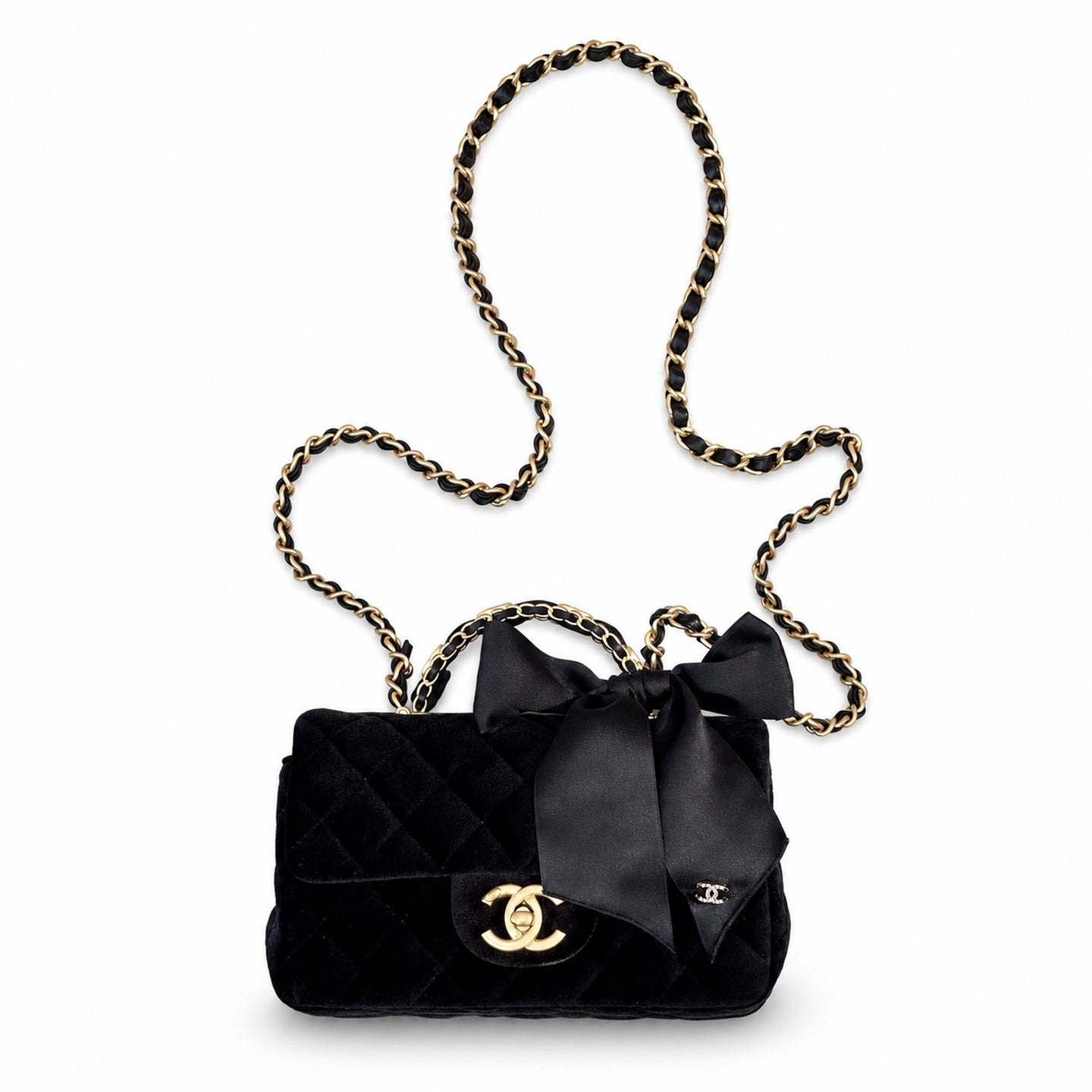 Chanel 25 Small Silk Velvet Bag