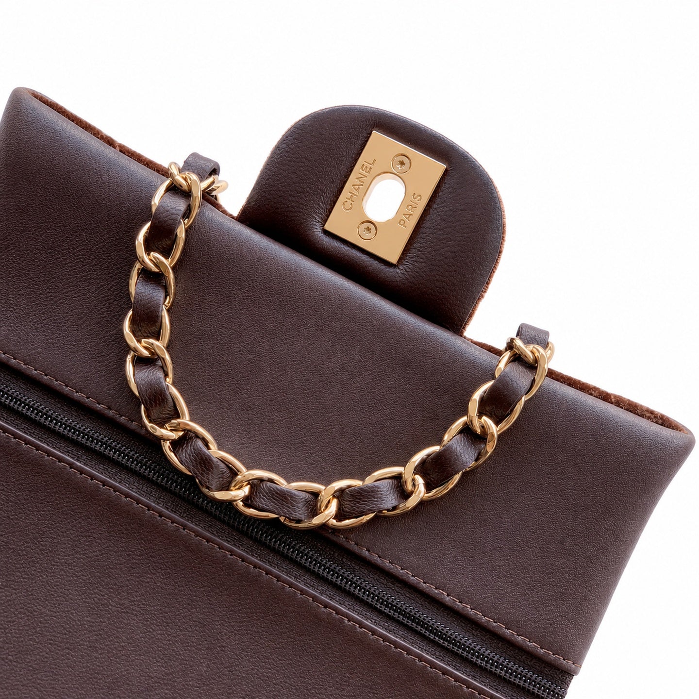 Chanel Velvet Brown Blue Purple Bag