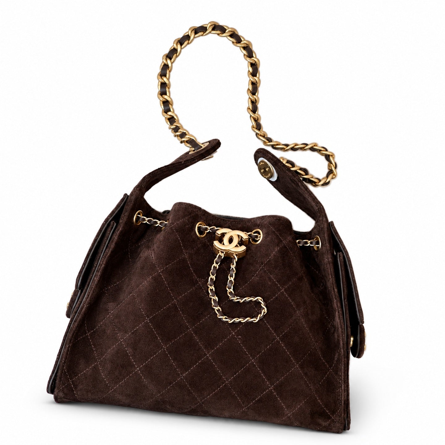 Chanel 25 Large Suede Brown Bag